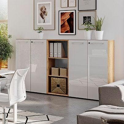GERMANIA Kantoormeubelset GW-Monteria (set, 3-delig) kantoorsets wit