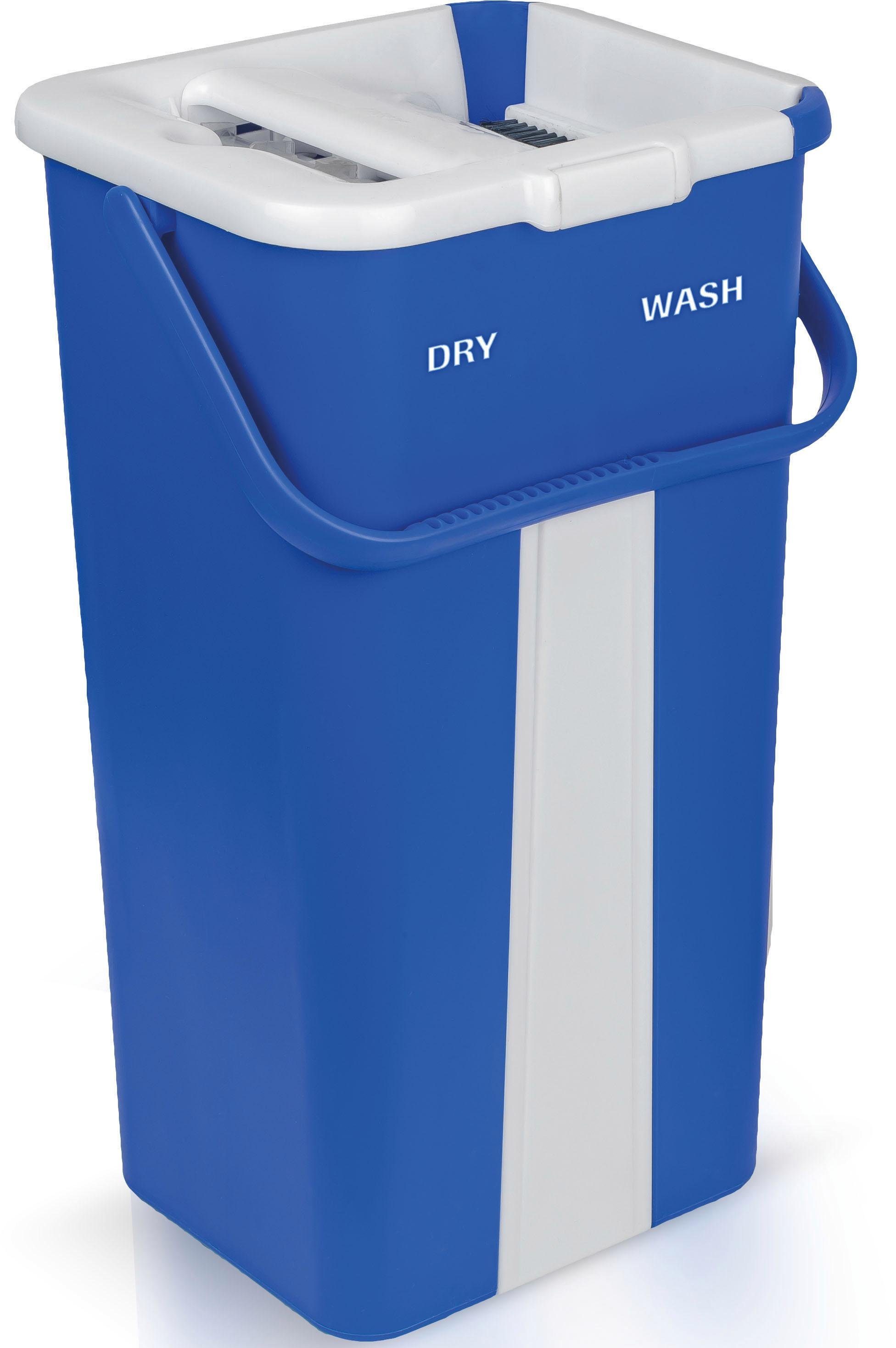 MediaShop Vloerwisserset Livington Touchless Mop inclusief dubbele emmer en microvezelpad, 2,7 liter