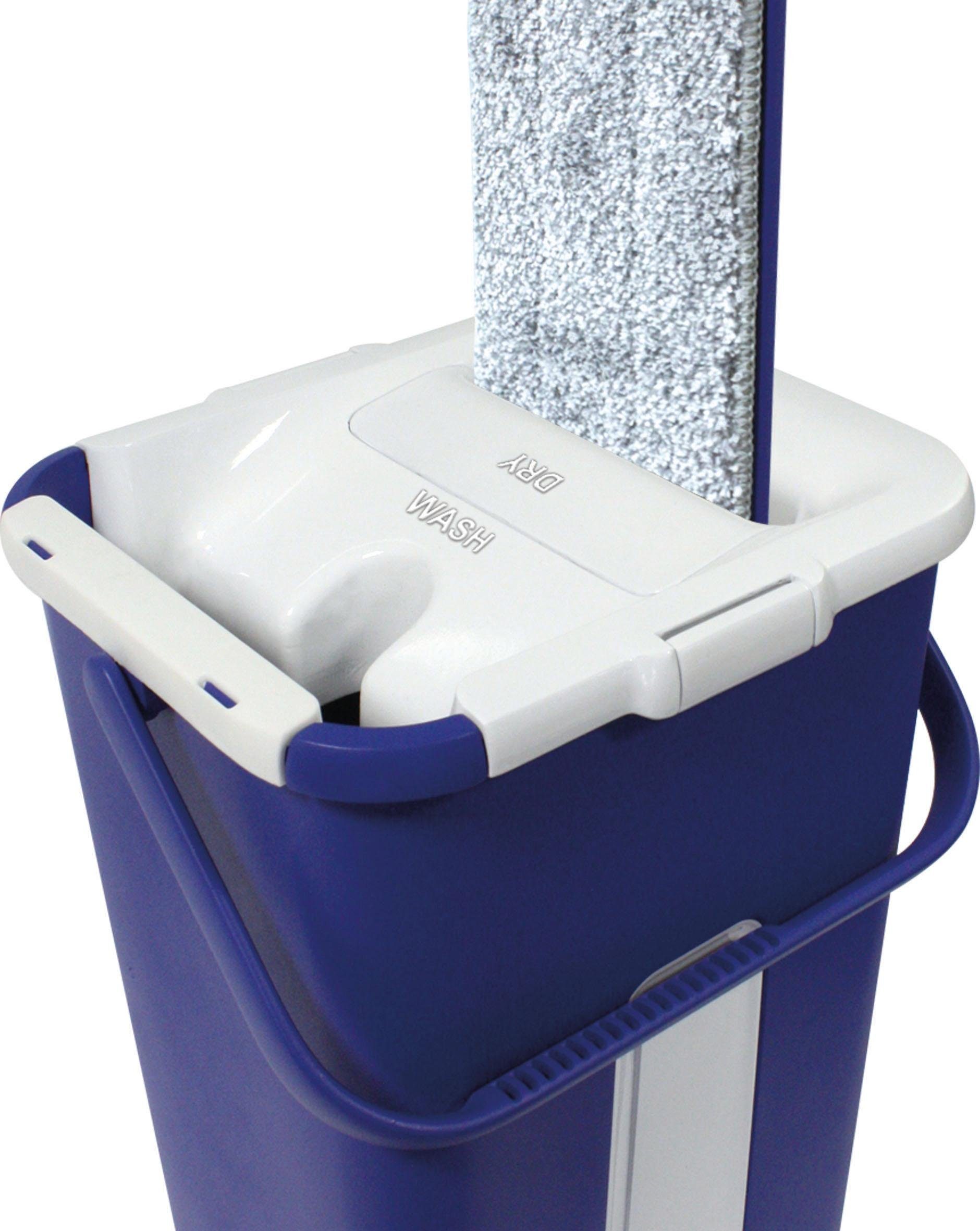MediaShop Vloerwisserset Livington Touchless Mop inclusief dubbele emmer en microvezelpad, 2,7 liter