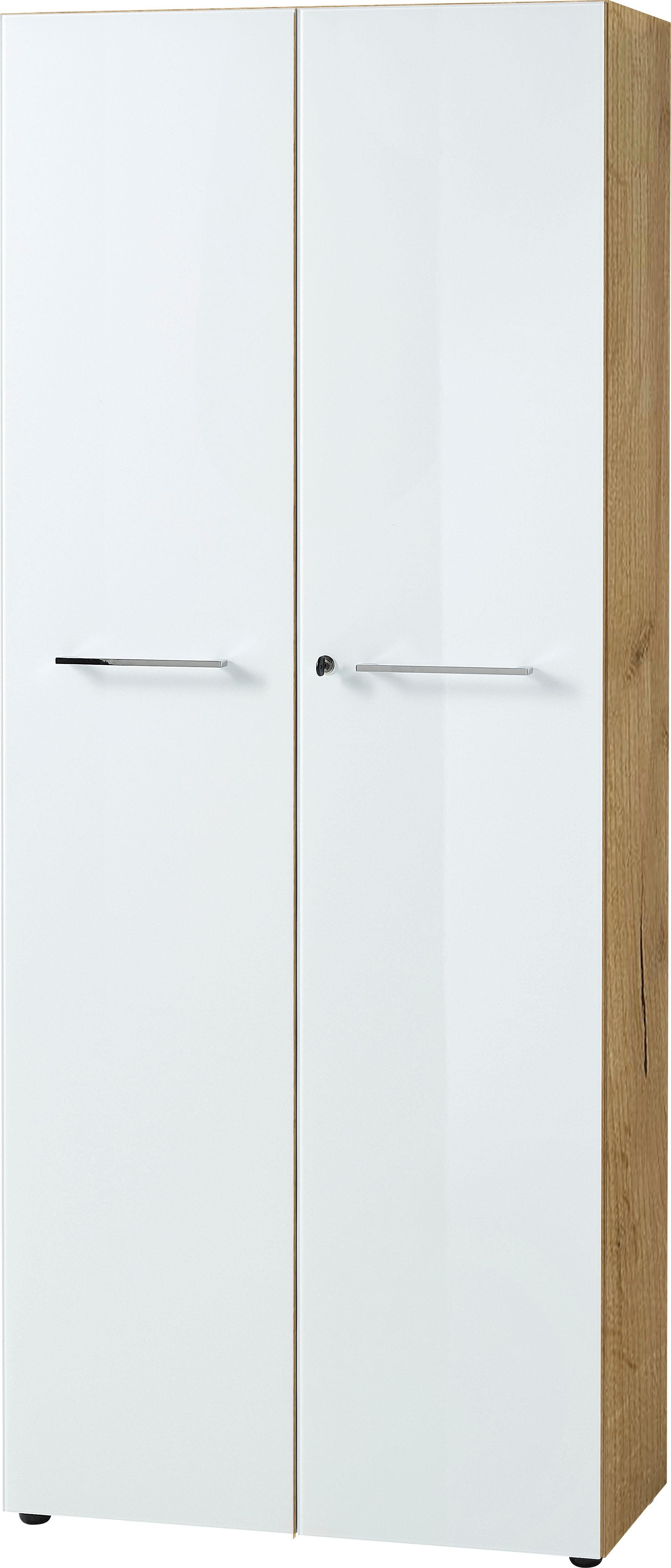 GERMANIA Archiefkast GW-Monteria Deuren met glasplaat, afsluitbaar, breedte 80 cm, Made in Germany bijzetkastjes wit