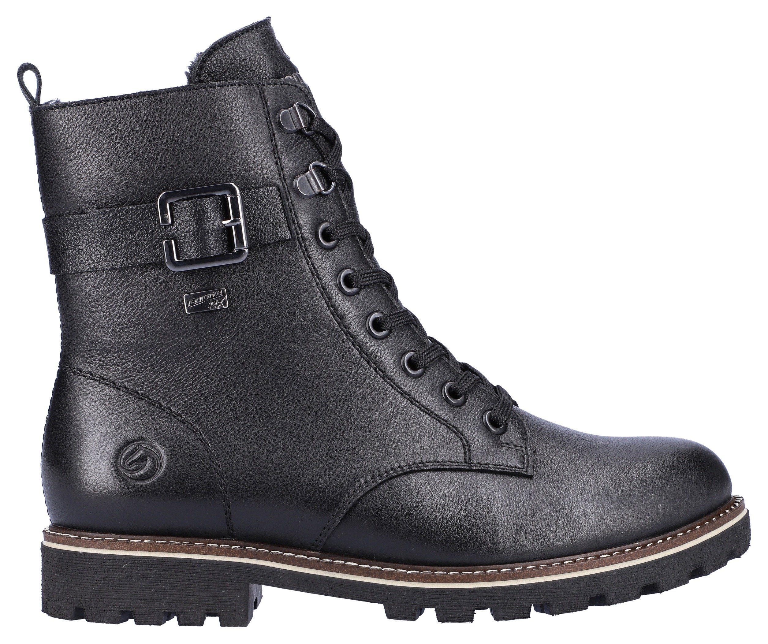 Remonte Winterlaarzen , blokhak, veterschoenen, outdoorschoen met decoratieve gesp