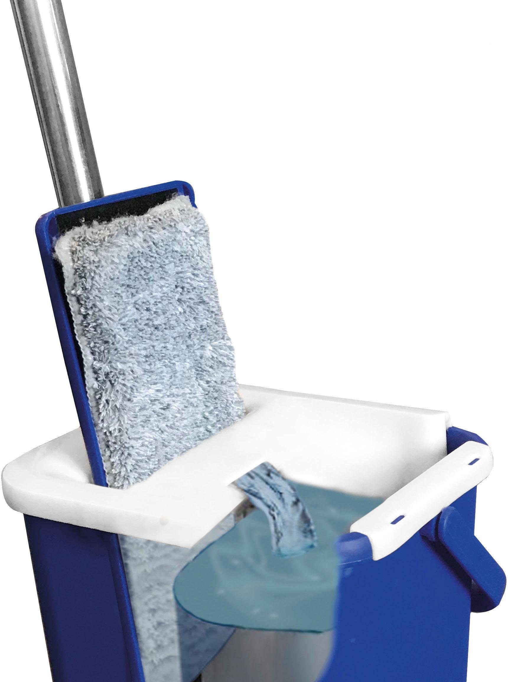 MediaShop Vloerwisserset Livington Touchless Mop inclusief dubbele emmer en microvezelpad, 2,7 liter