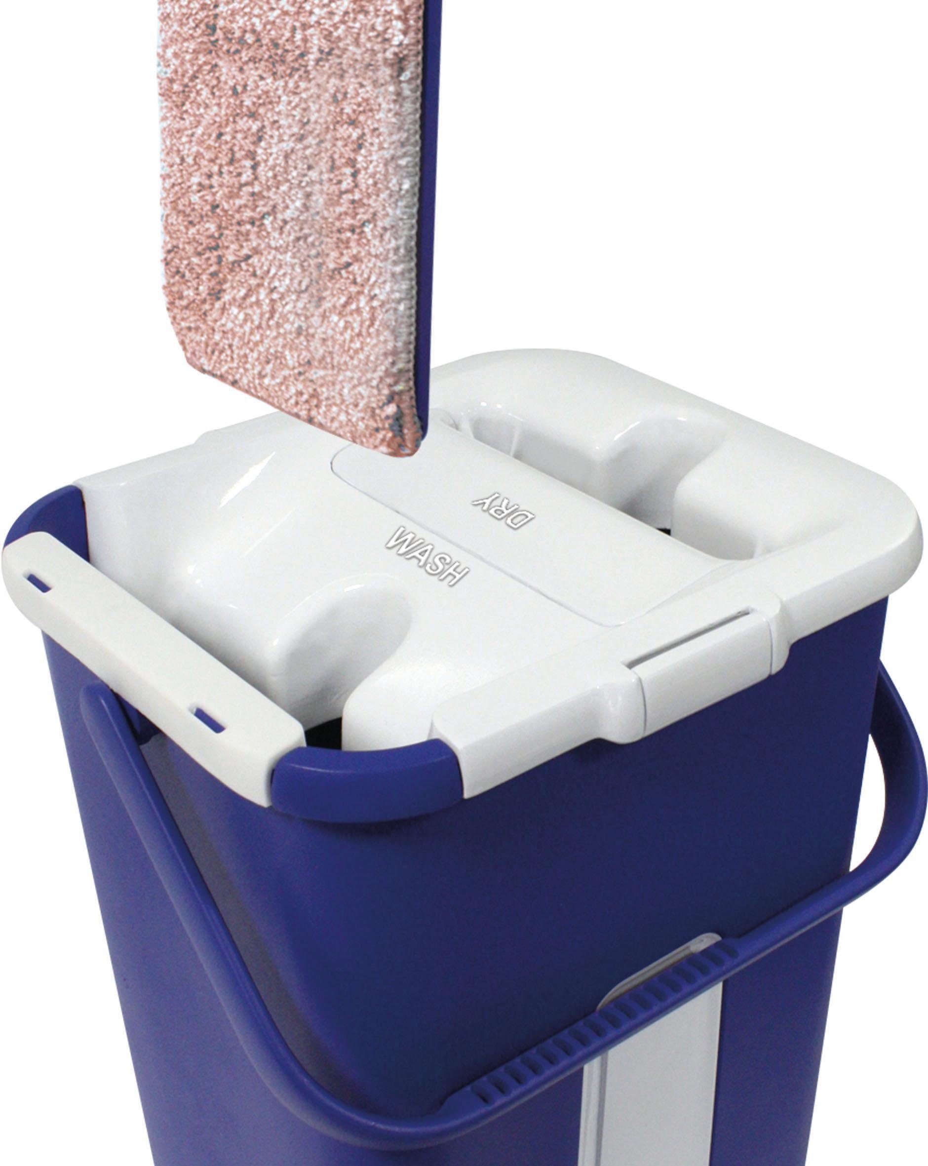MediaShop Vloerwisserset Livington Touchless Mop inclusief dubbele emmer en microvezelpad, 2,7 liter