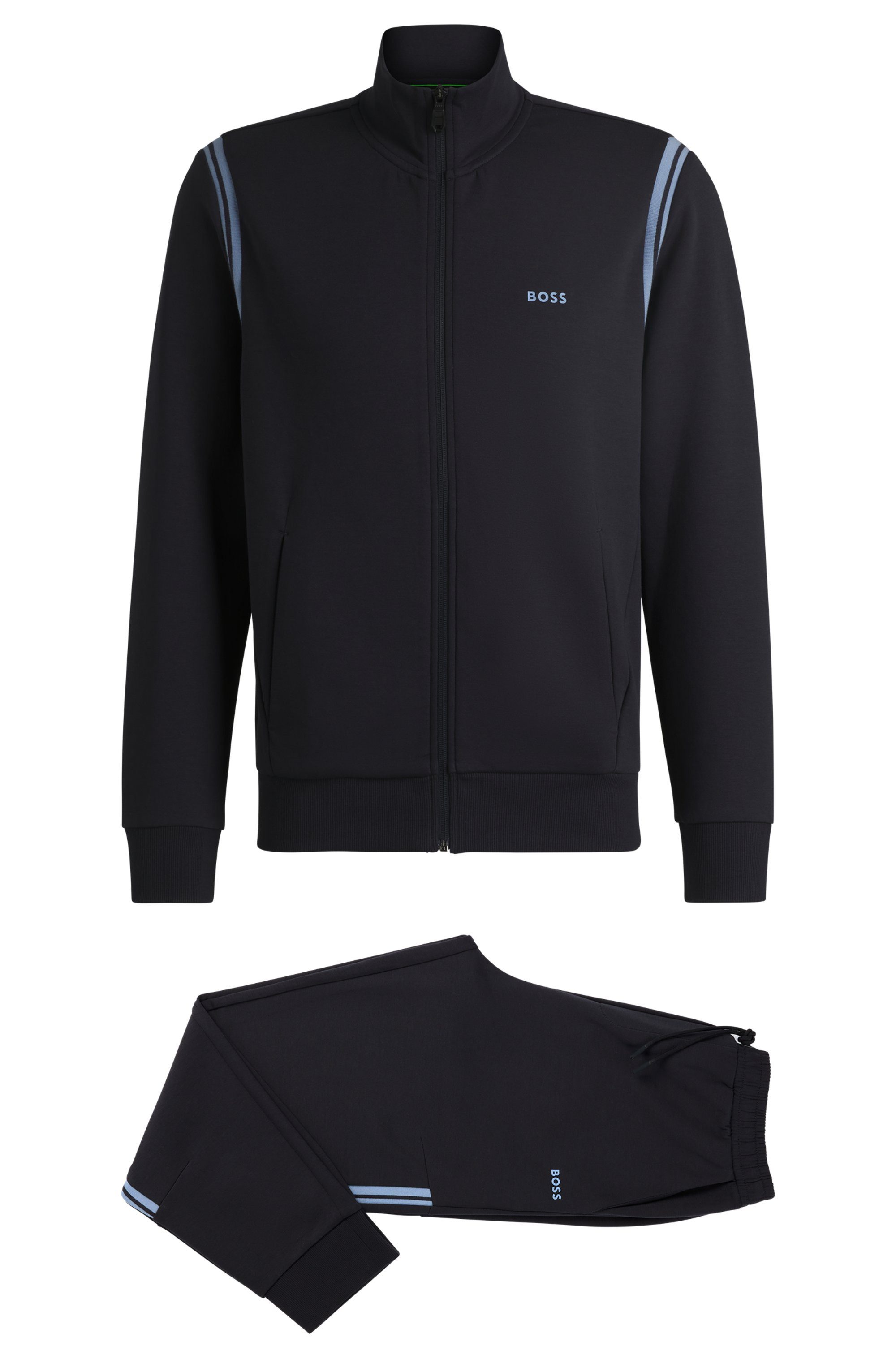 BOSS GREEN Trainingspak Tracksuit Set met streep-inzetten