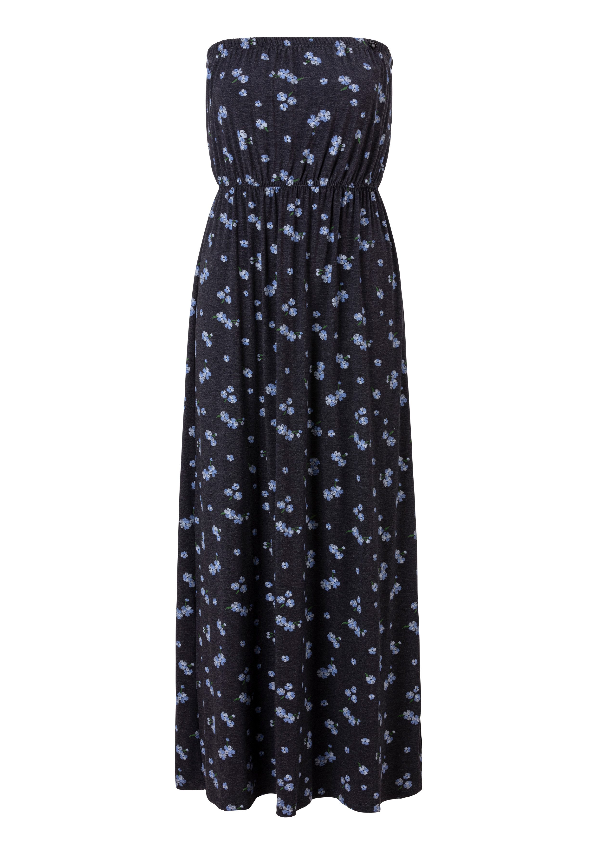 Ragwear Maxi-jurk AWERY PRINT lange jersey jurk met elastische taille in relax fit