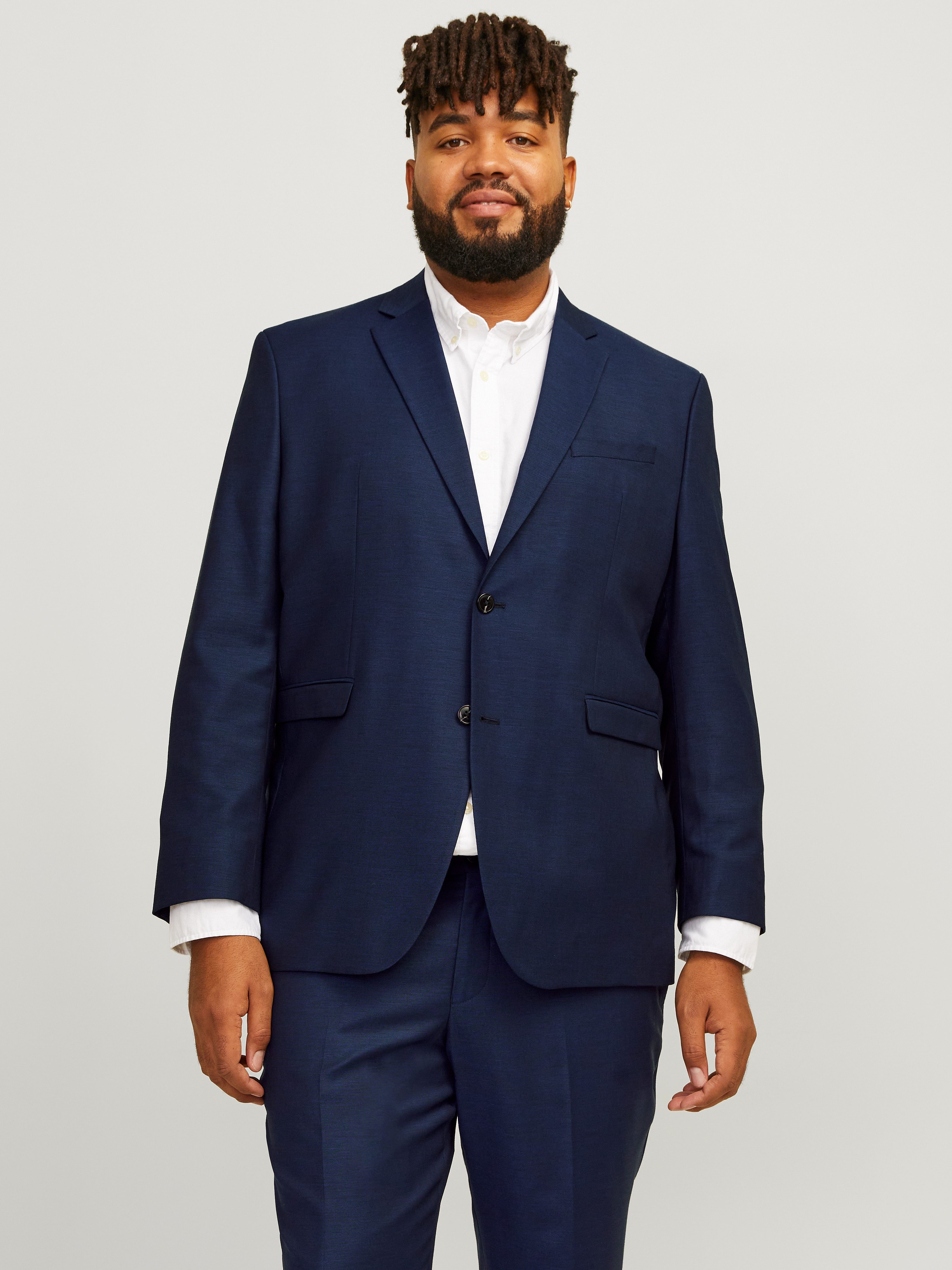 Jack & Jones PlusSize Colbert JPRSOLARIS BLAZER NOOS PLS heren colberts & blazers maat 66 blauw