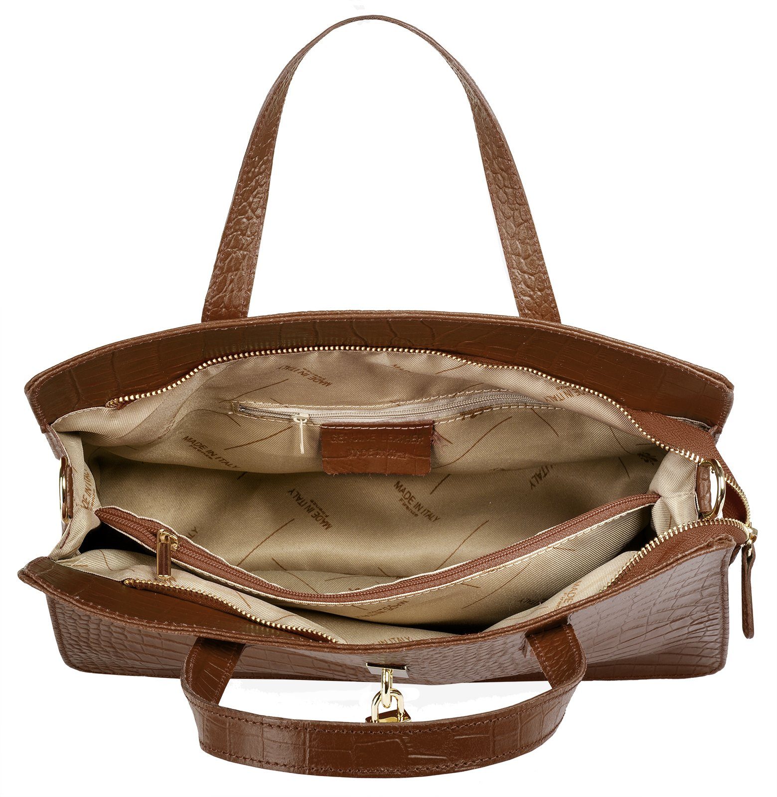 Cluty Tas echt leer, made in italy