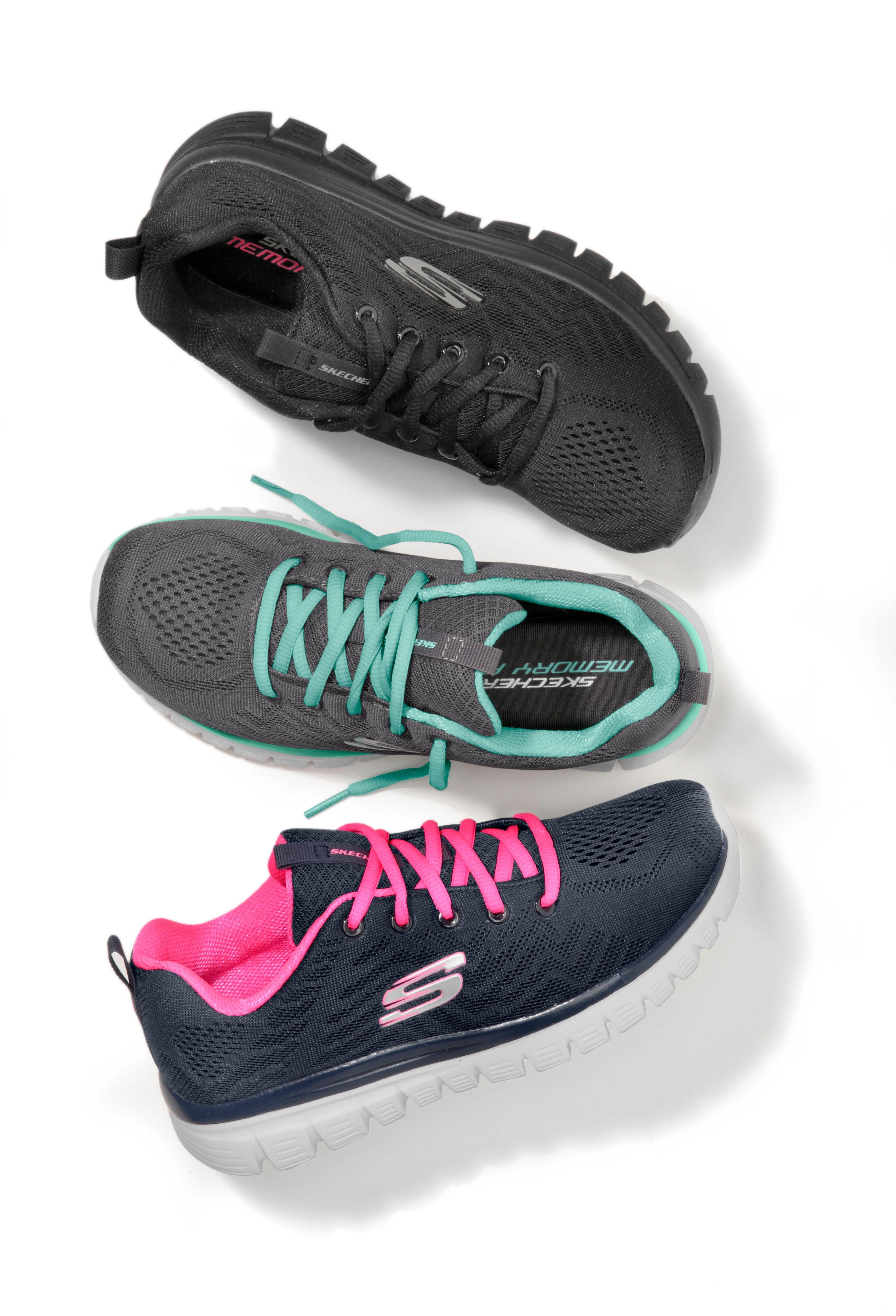 Skechers Sneakers Graceful - Get Connected met memory foam, vrijetijdsschoen, halfschoen, veterschoen