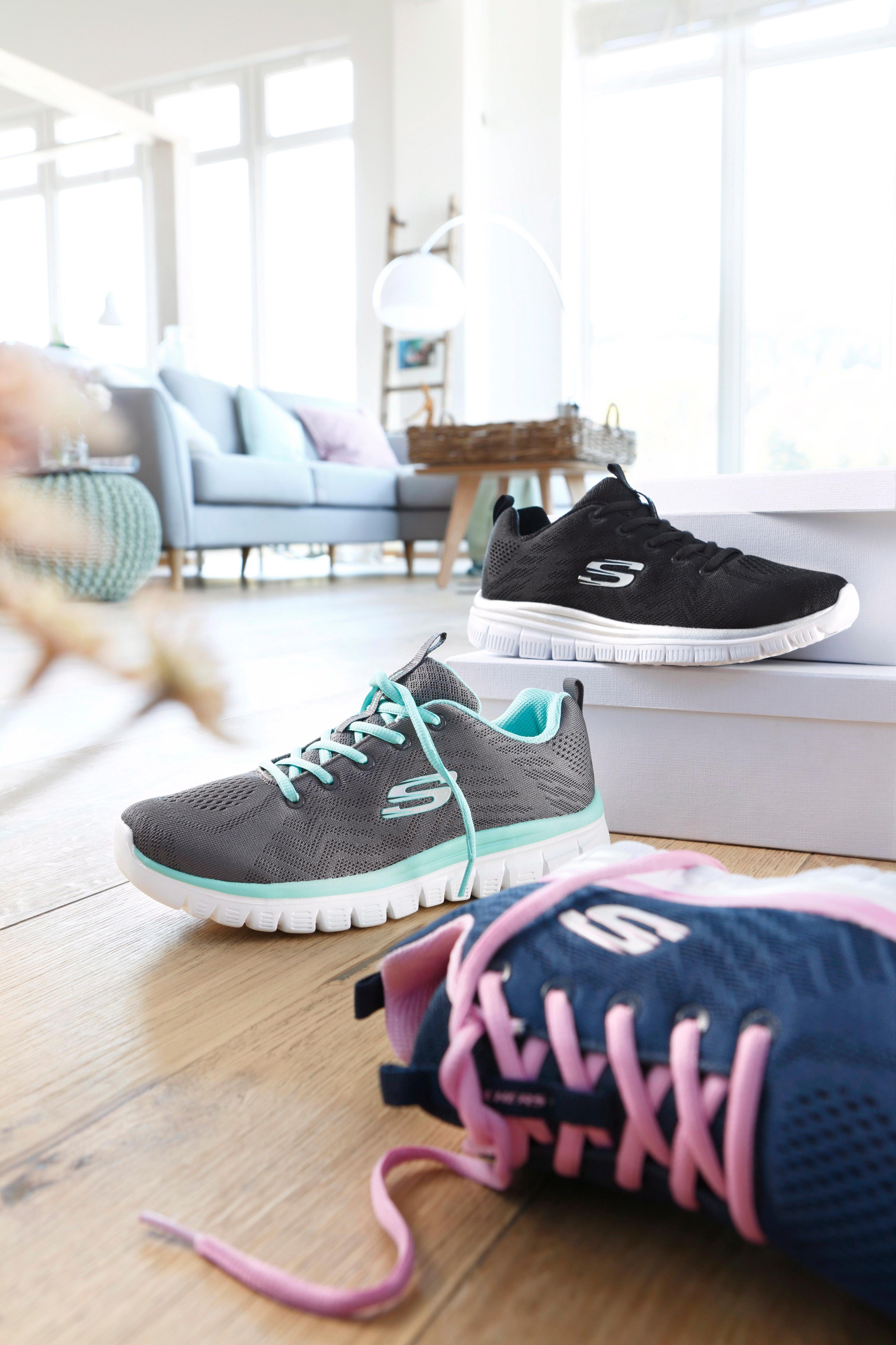 Skechers Sneakers Graceful - Get Connected Vrijetijdsschoen, lage schoen, veterschoen met memory foam