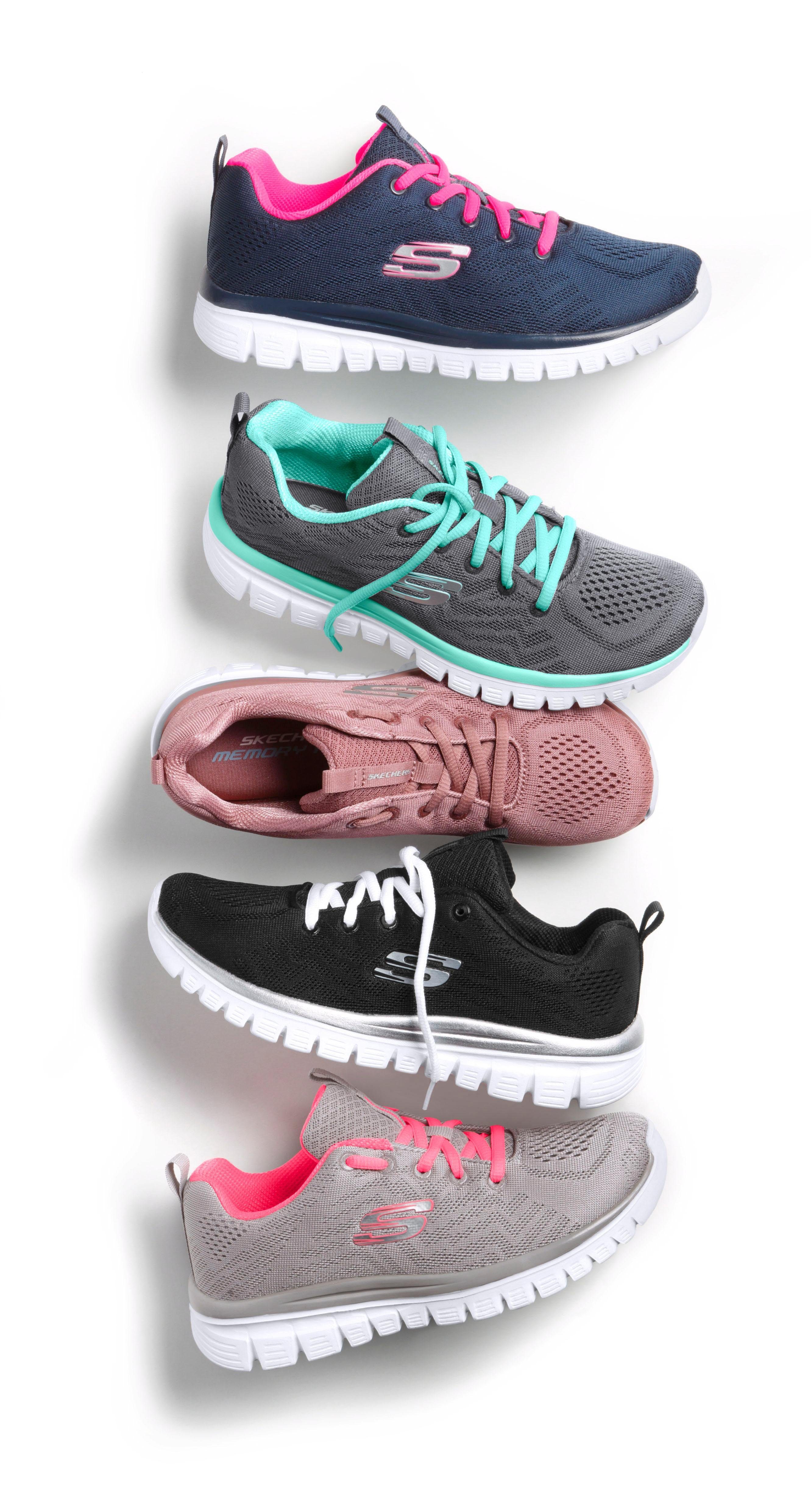 Skechers Sneakers Graceful - Get Connected Vrijetijdsschoen, lage schoen, veterschoen met memory foam