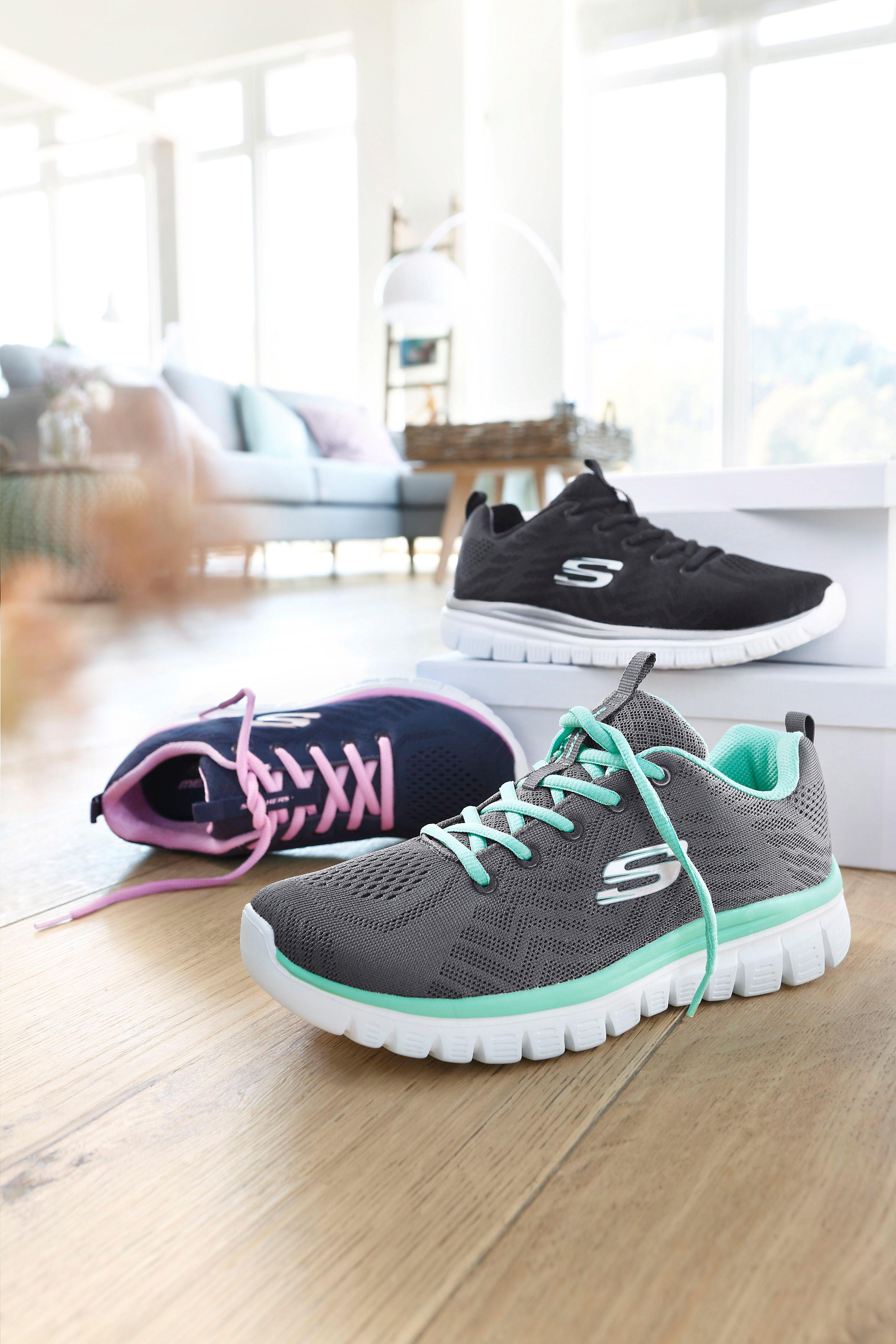 Skechers Sneakers Graceful - Get Connected Vrijetijdsschoen, lage schoen, veterschoen met memory foam