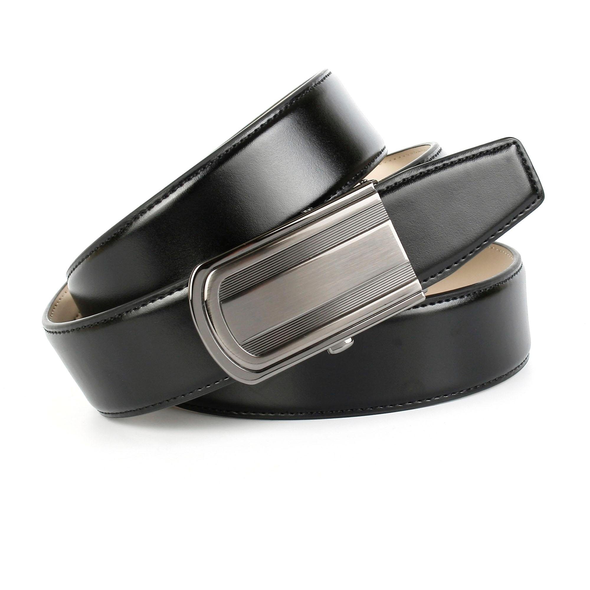 Anthoni Crown Leren riem Nette riem heren riemen maat 105 zwart