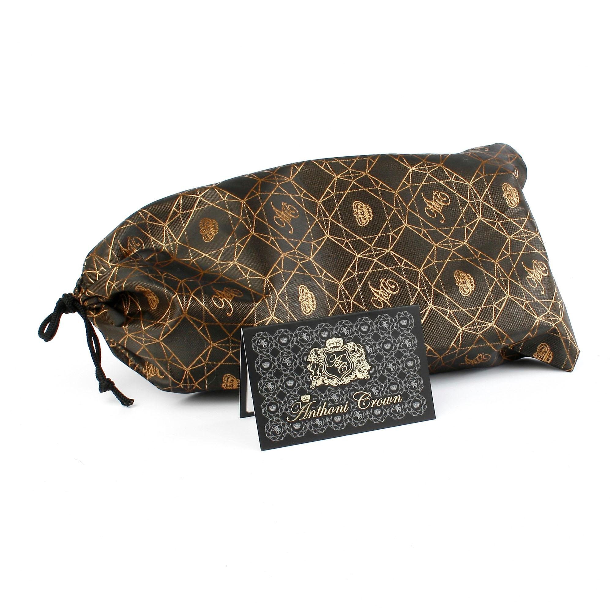 Anthoni Crown Leren riem Klassieke riem met goudkleurige gesp