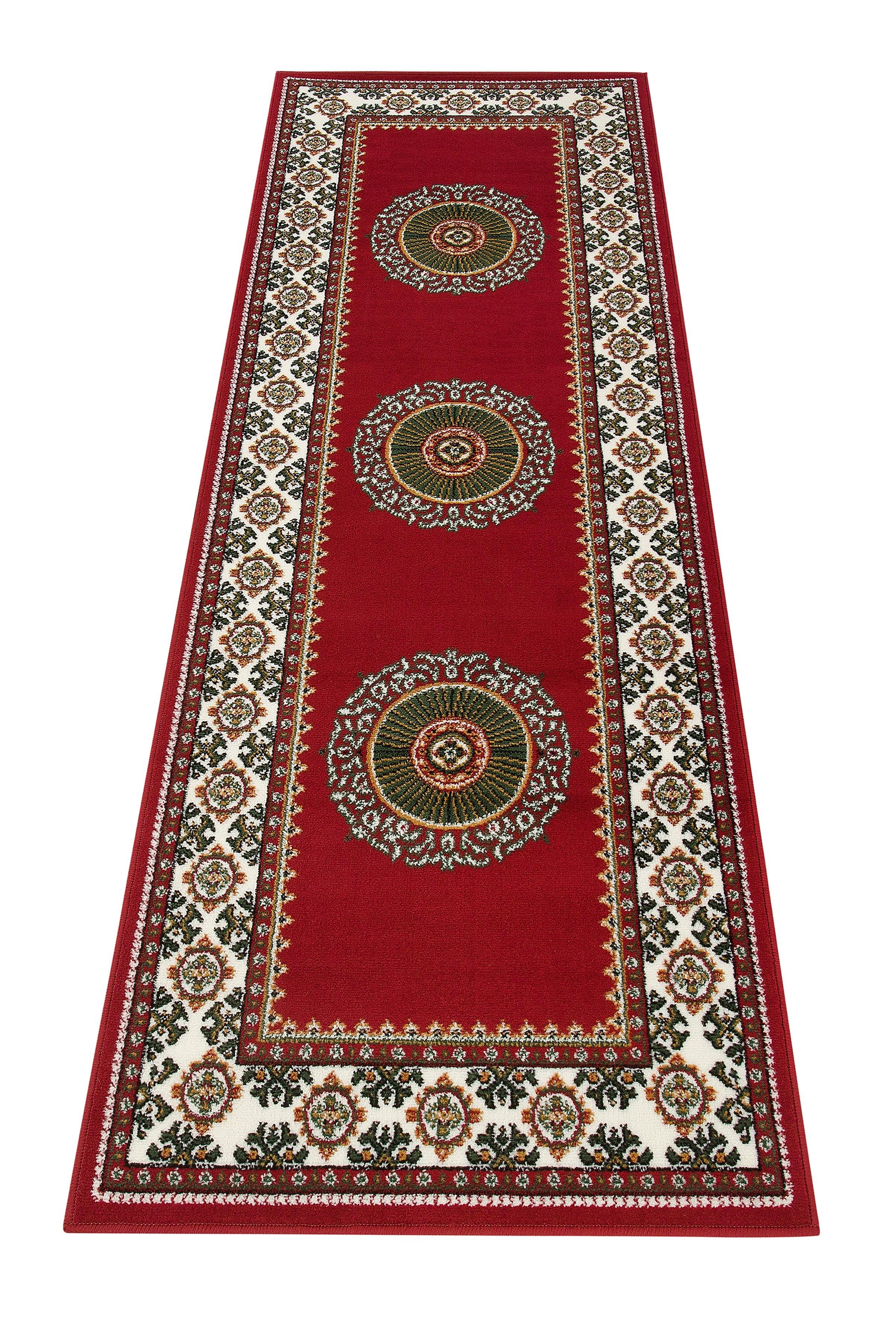 my home Loper Shari, Made in Belgium Tapijtloper, oriëntlook, kortpolig, zacht, onderhoudsvriendelijk lopers maat 80x250 cm rood