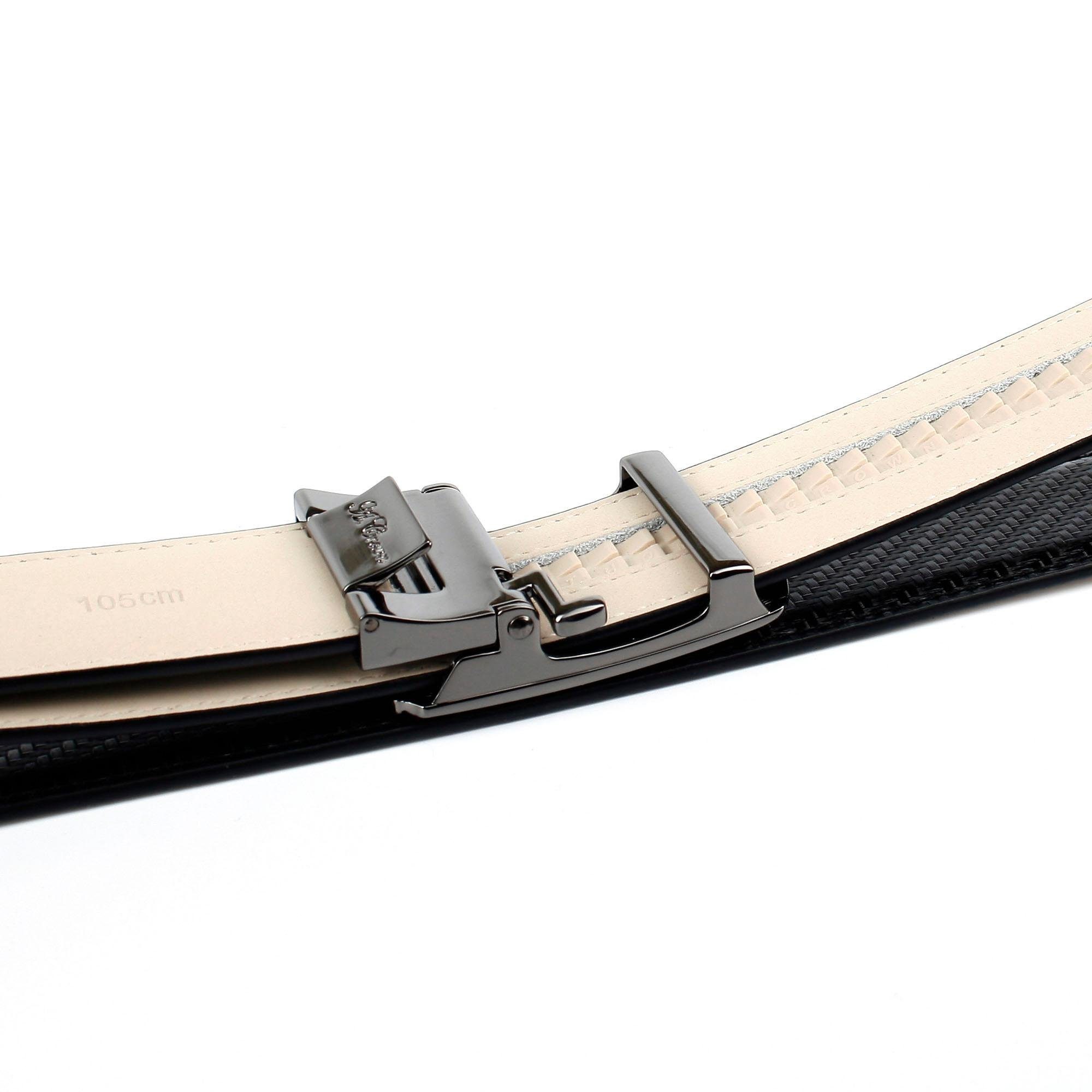 Anthoni Crown Leren riem Elegante business-riem met metalen gesp in bicolour