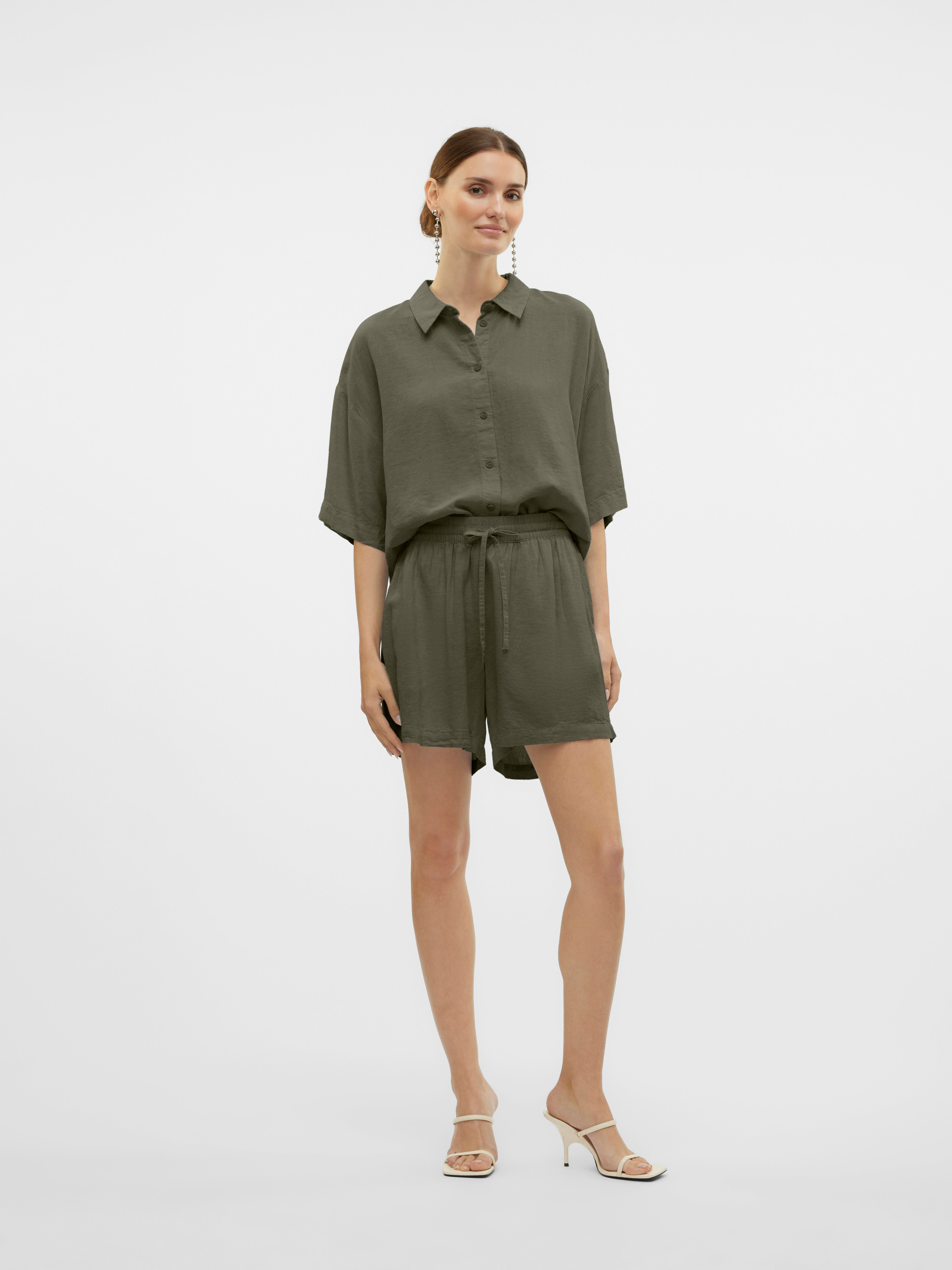 Vero Moda Short VMLINN LINEN SHORTS WVN NOOS