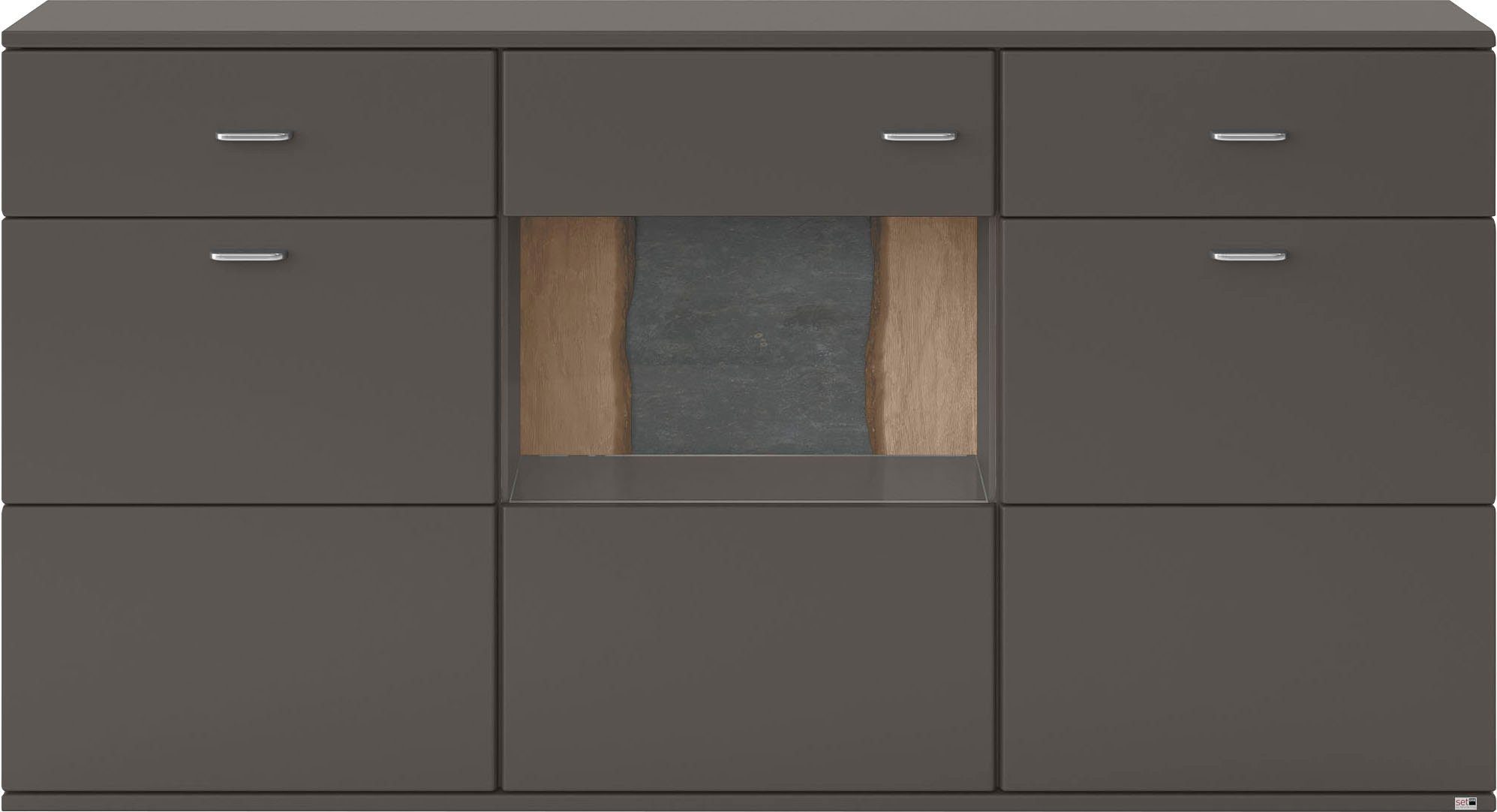 set one by Musterring Dressoir Tacoma Type 53, breedte 180 cm, met getinte glasdeur
