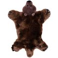 heitmann felle vachtvloerkleed beer vloerkleed voor de kinderkamer, echte lamsvacht, kinderkamer bruin