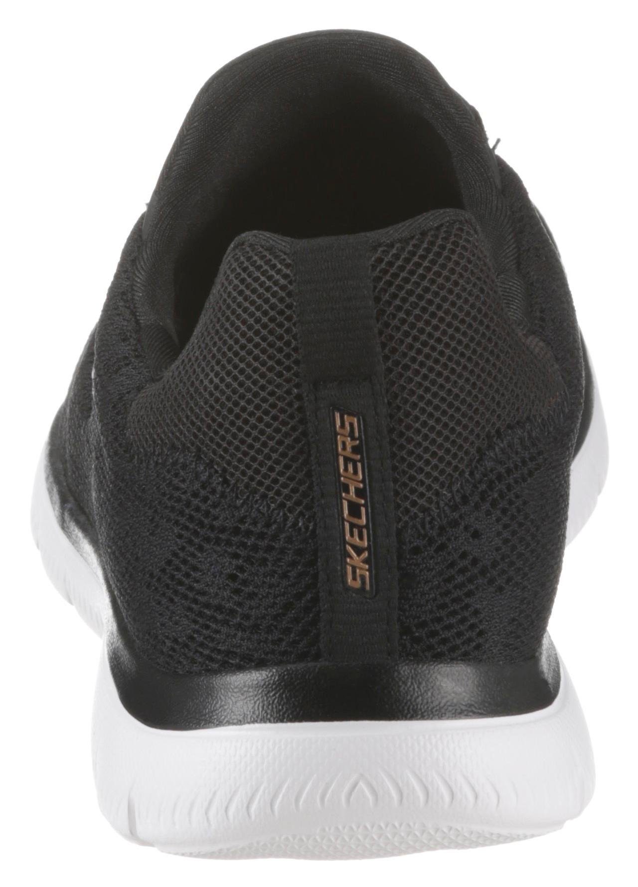 Skechers Slip-on sneakers Summits Slipper, vrijetijdsschoen, comfortschoen met memory foam