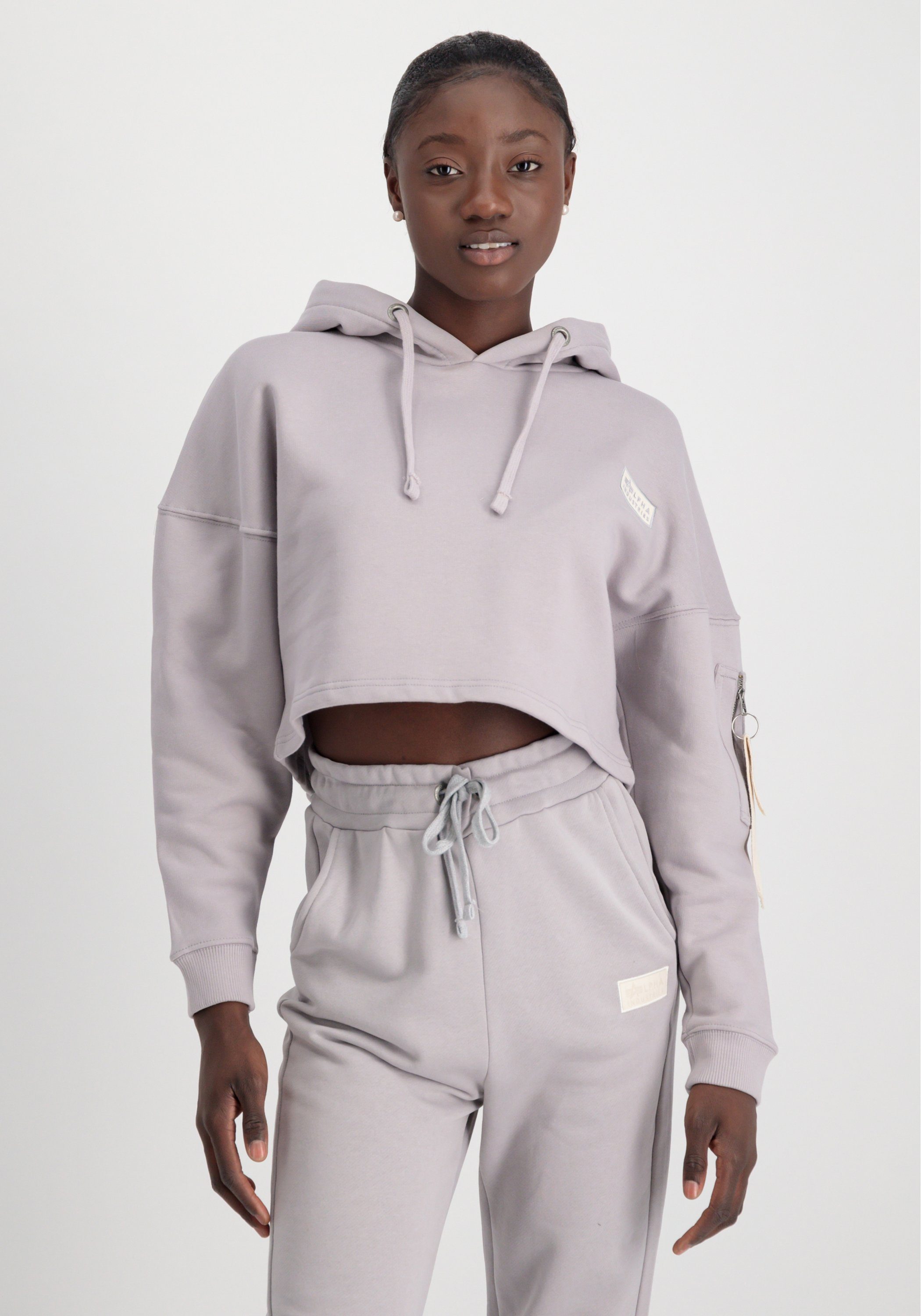 Alpha Industries Hoodie Alpha Industries Women - Hoodies Organics Cropped OS Hoodie Wmn