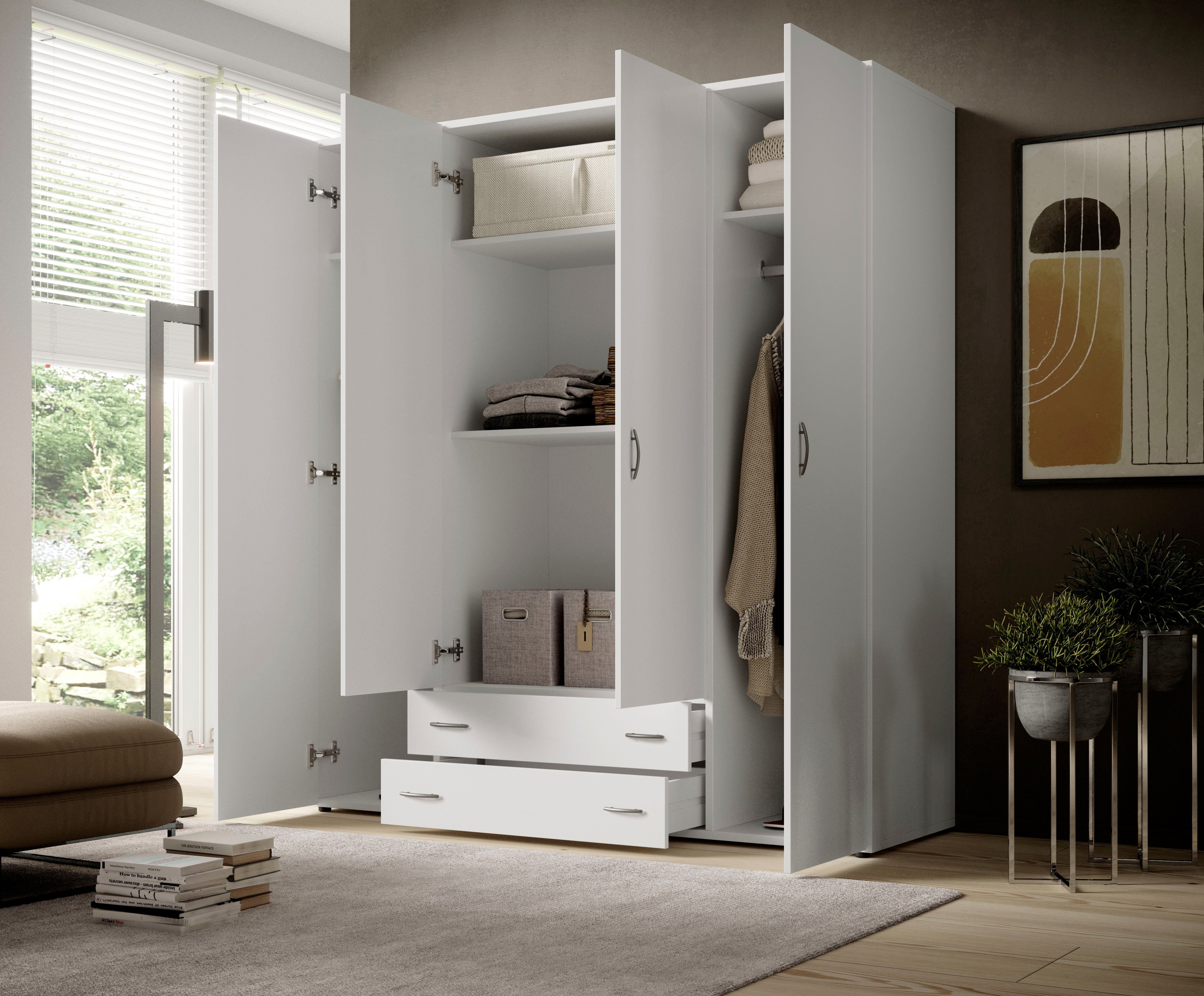 Schlafkontor Draaideurkast Base kledingkast Joe garderobekast waskast bega kast slaapkamer bestseller in 3 breedtes en 2 kleuren