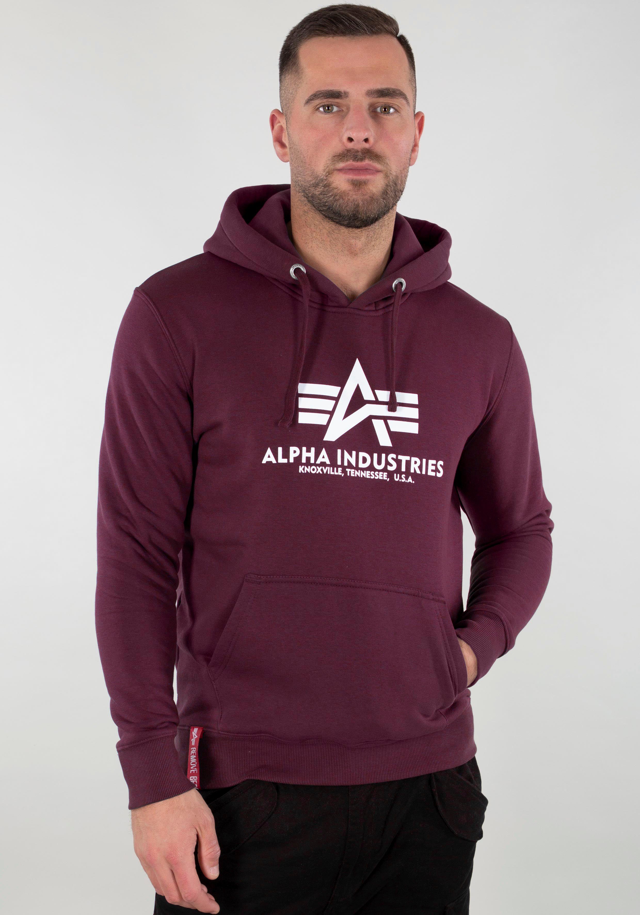 Alpha Industries Hoodie Basic hoodie heren hoodies maat XXL rood