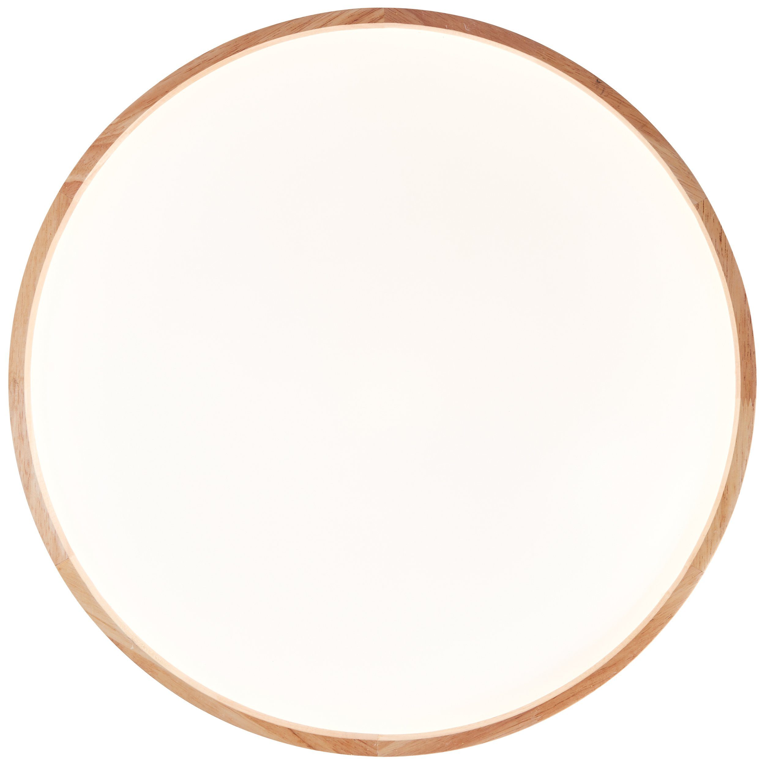 Brilliant Leuchten Led-plafondlamp Alson 3300 lm, ø 50 cm, metaal/hout/kunststof, licht hout/wit