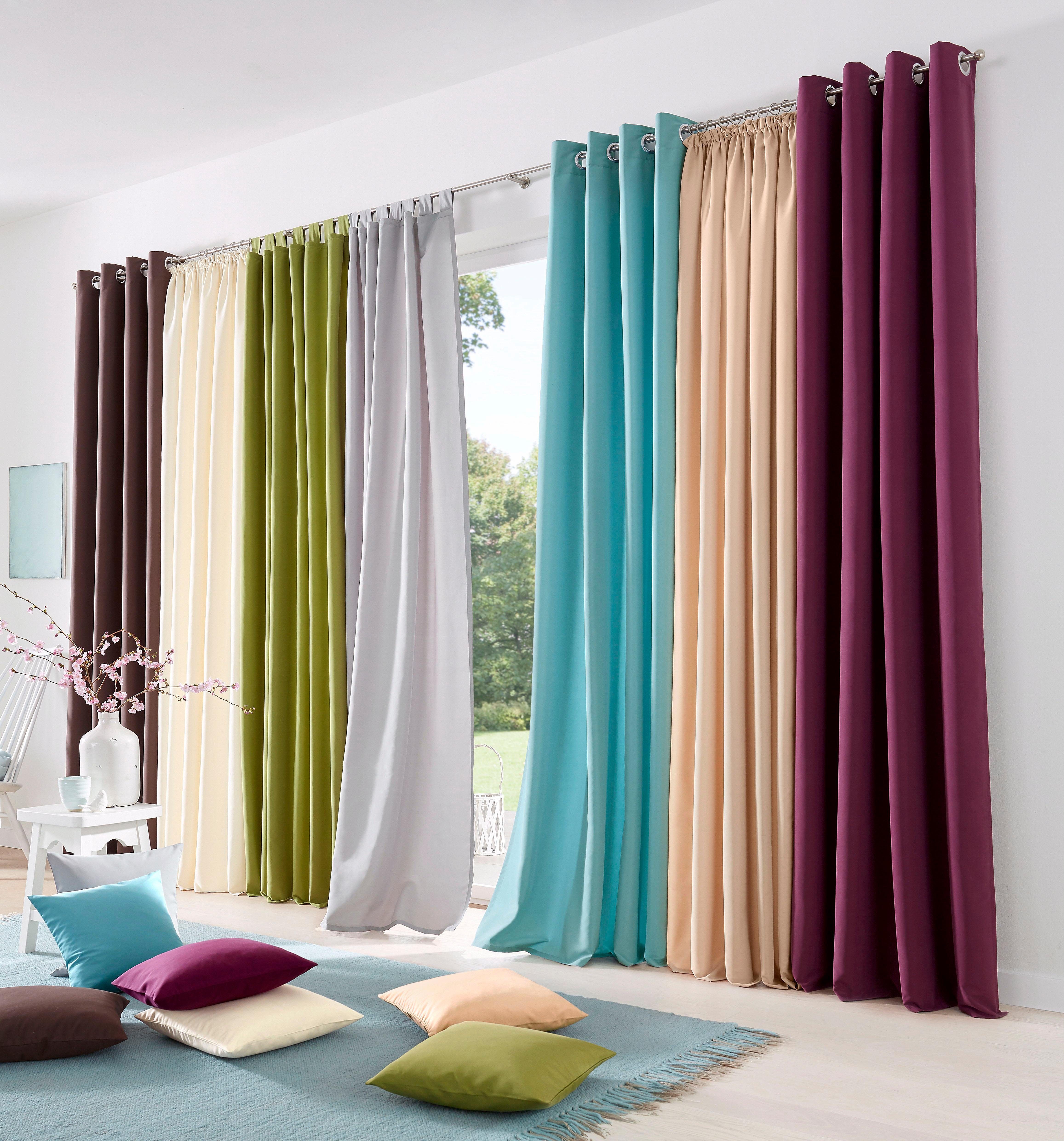 my home Gordijn Raja 2-pack, bestseller, effen, modern, onderhoudsvriendelijke microvezel (2 stuks)