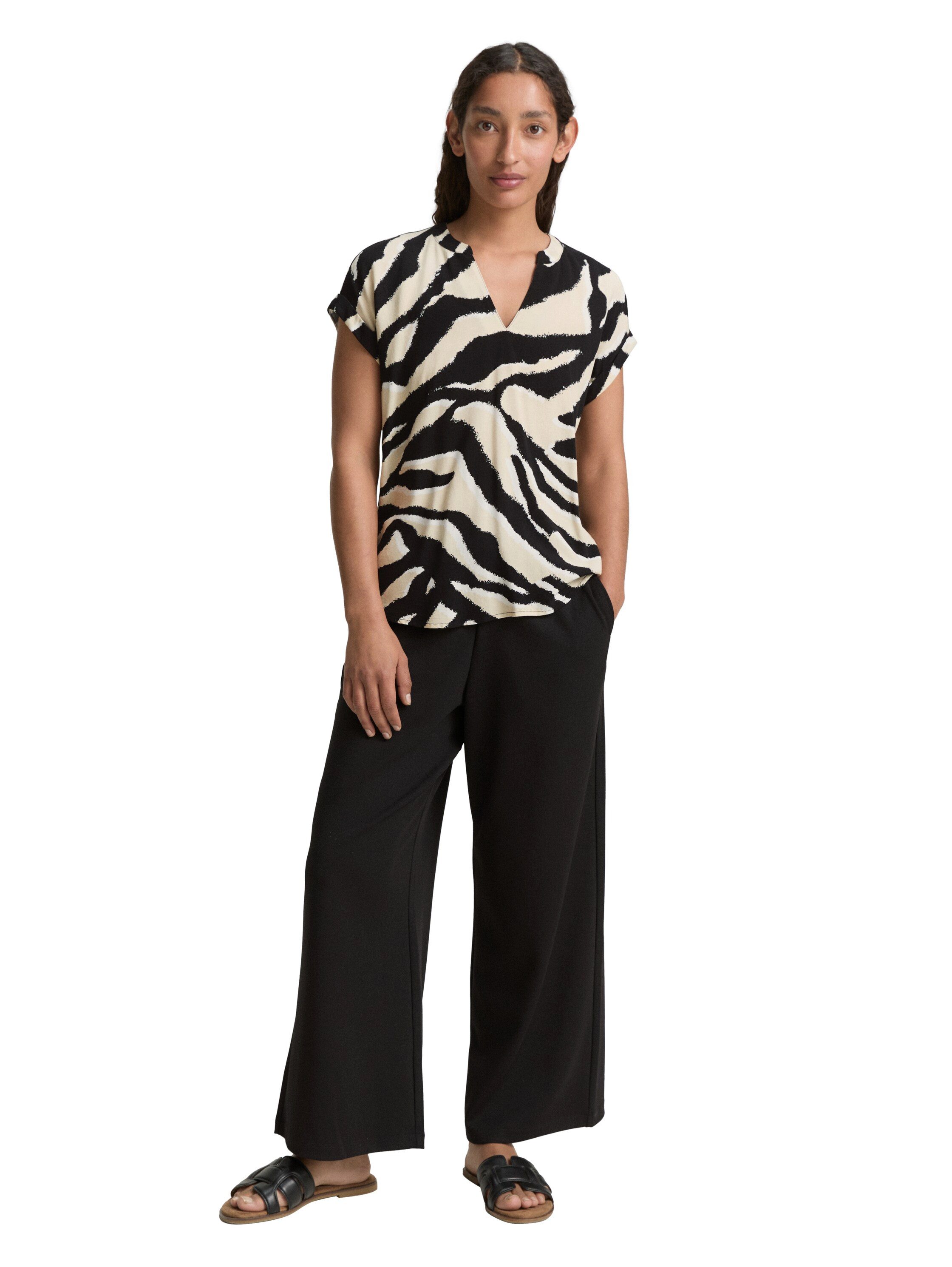 Tom Tailor Blouse met korte mouwen in loose fit