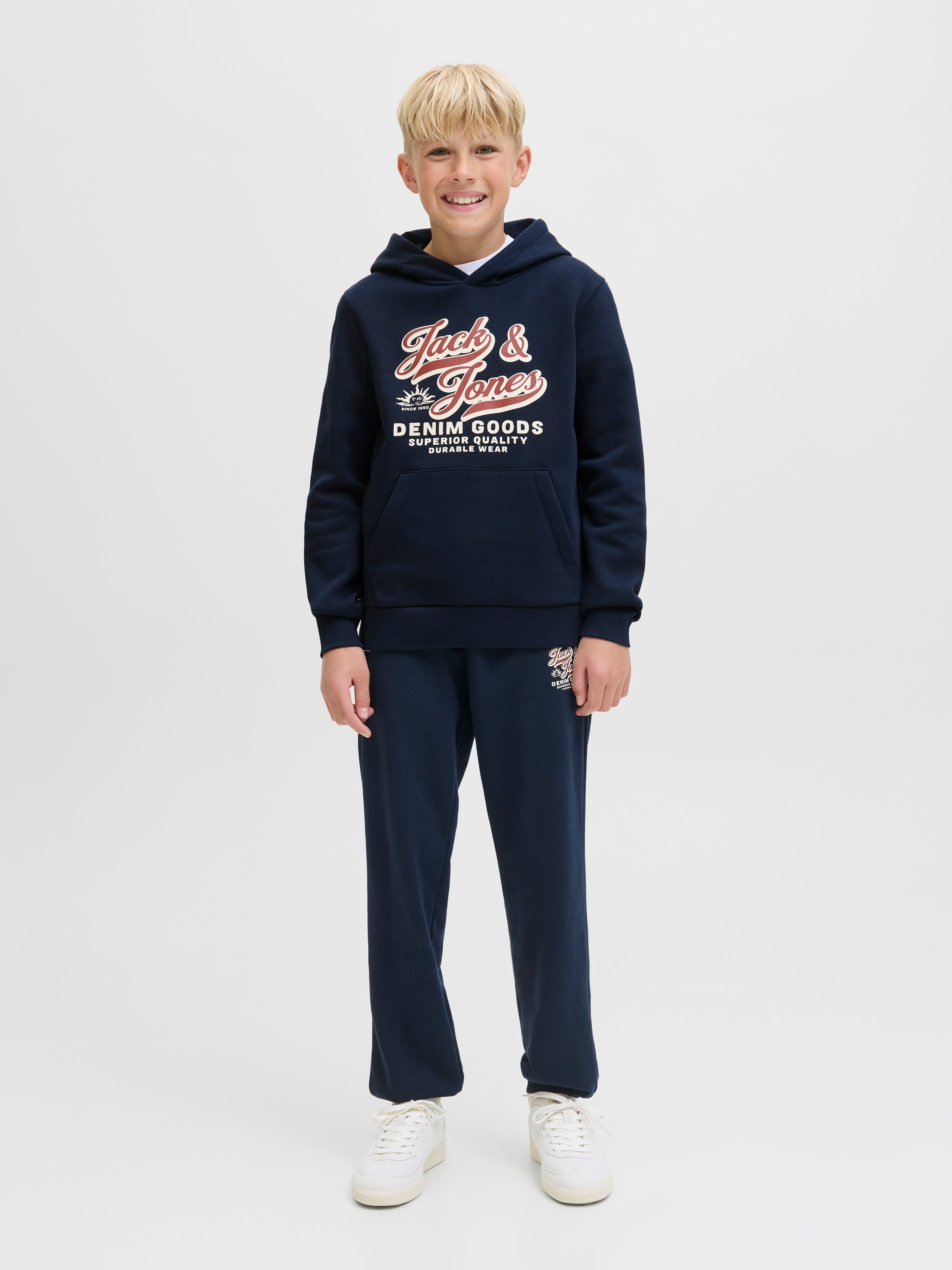 Jack & Jones Junior Hoodie JJELOGO SWEAT HOOD 2 COL AW25 NOOS JNR