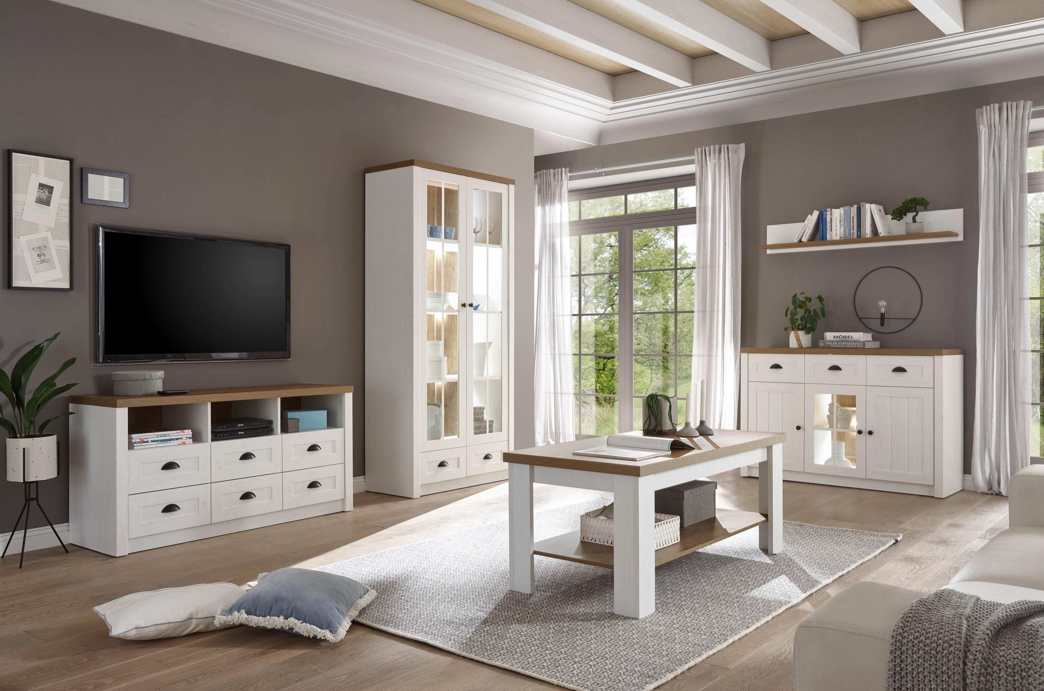 Home affaire Wandmeubel Beauvais (2-delig) tv-wandmeubels wit