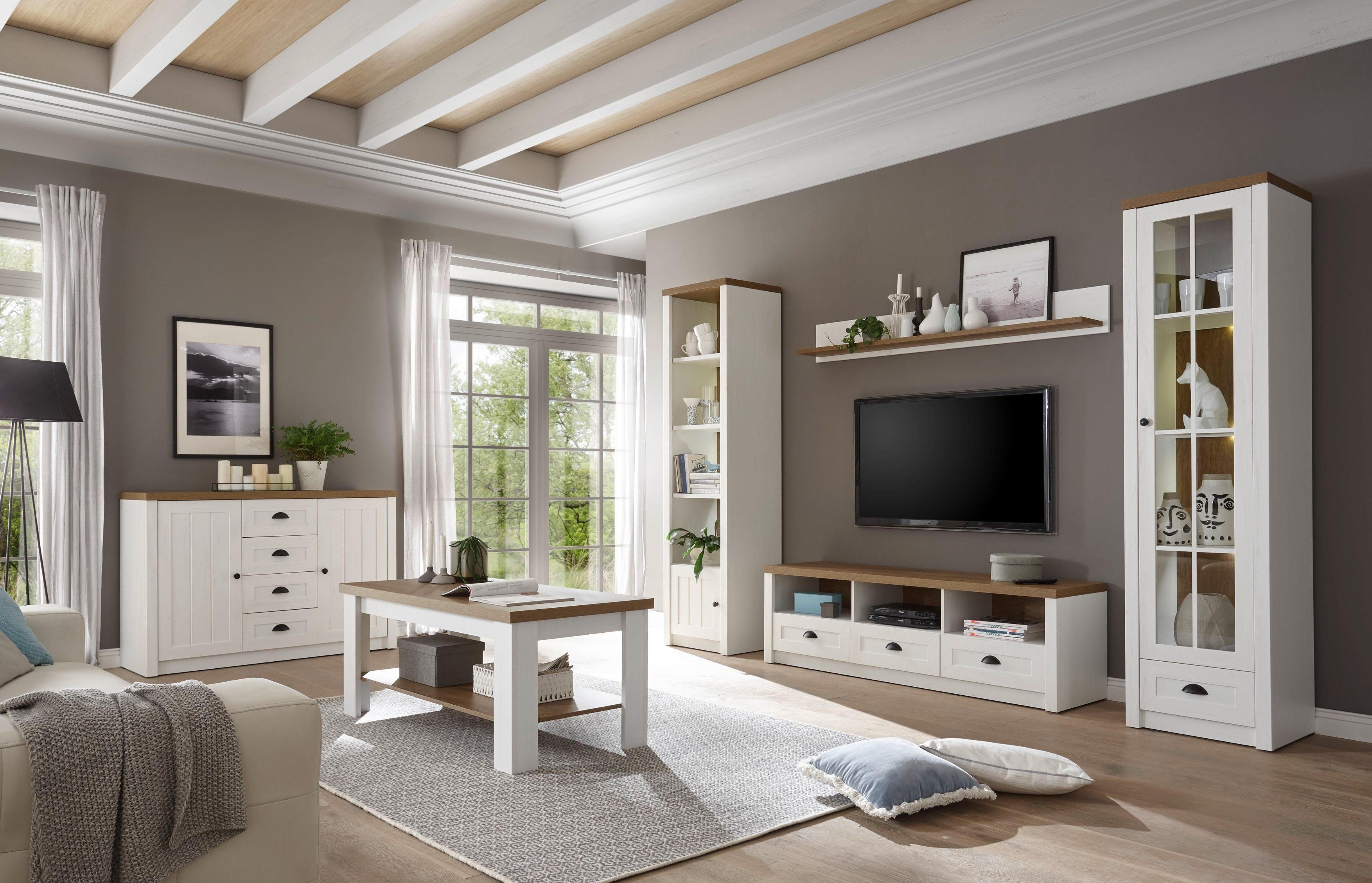 Home affaire Wandmeubel Beauvais (4-delig) tv-wandmeubels wit