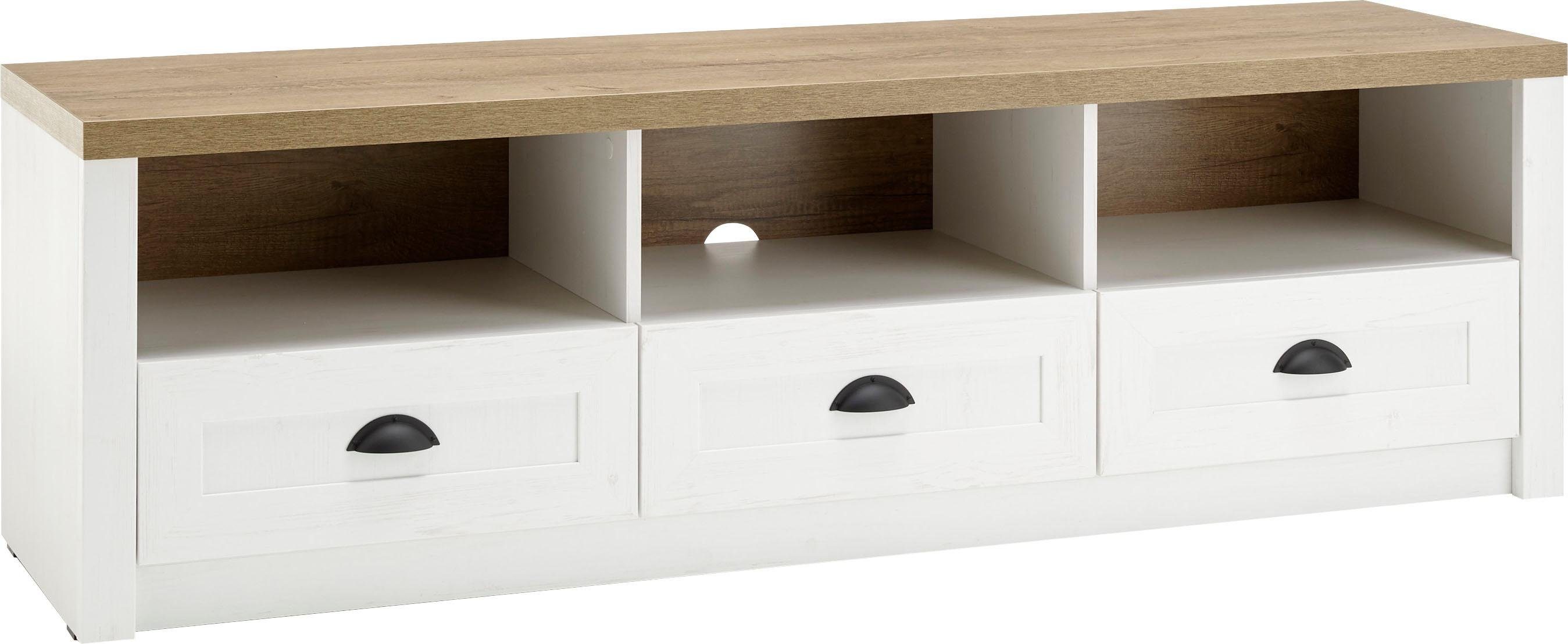 Home affaire Tv-meubel Beauvais Breedte ca. 160 cm lowboards maat 158x43x47 cm wit