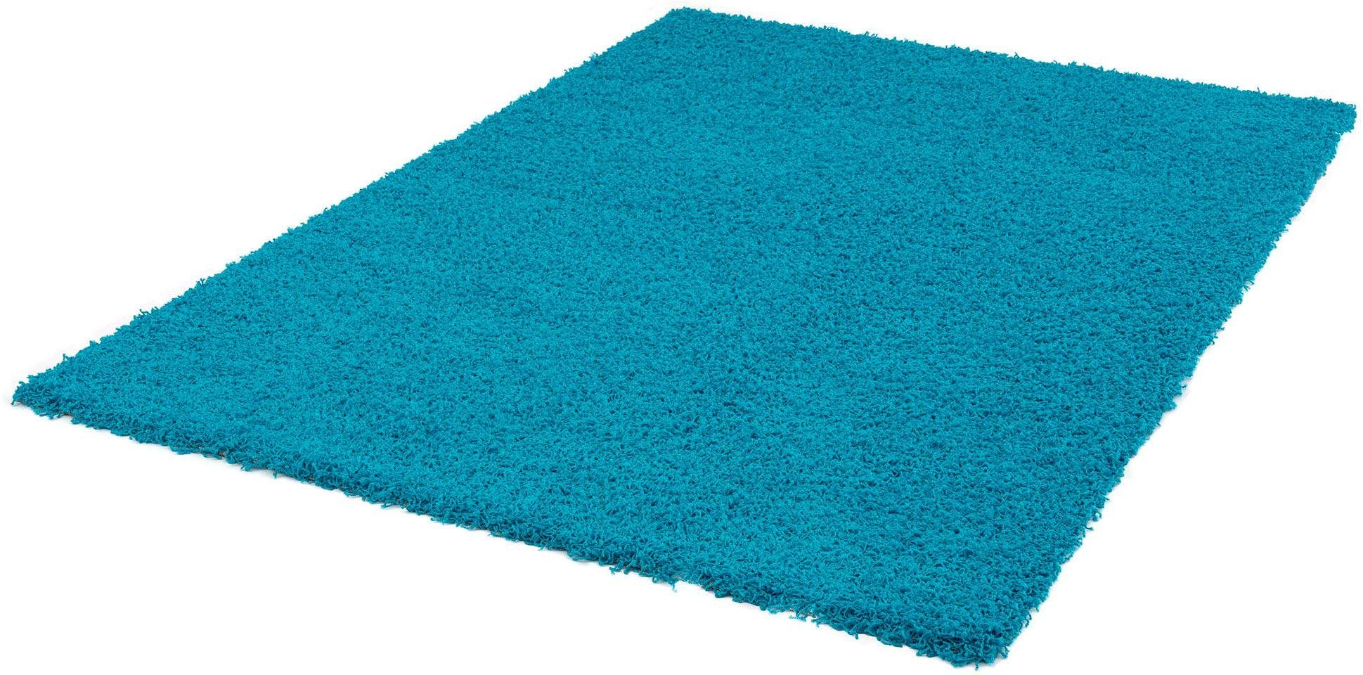 SANAT HALI Hoogpolig vloerkleed LOCA Woonkamer, lange pool, shaggy, slaapkamer hoogpolige vloerkleden maat 80x250 cm blauw