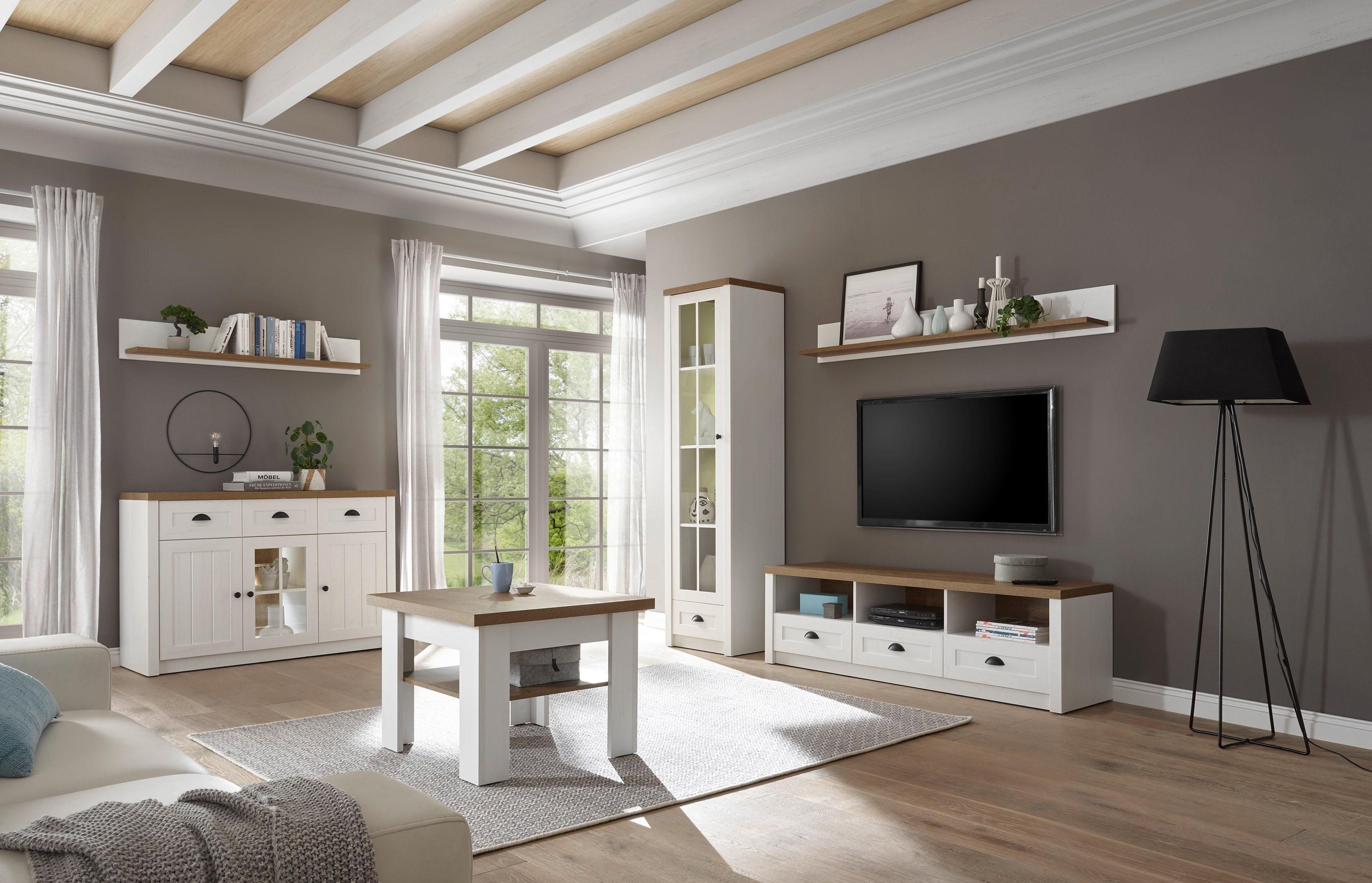 Home affaire Wandmeubel Beauvais (3-delig) tv-wandmeubels wit
