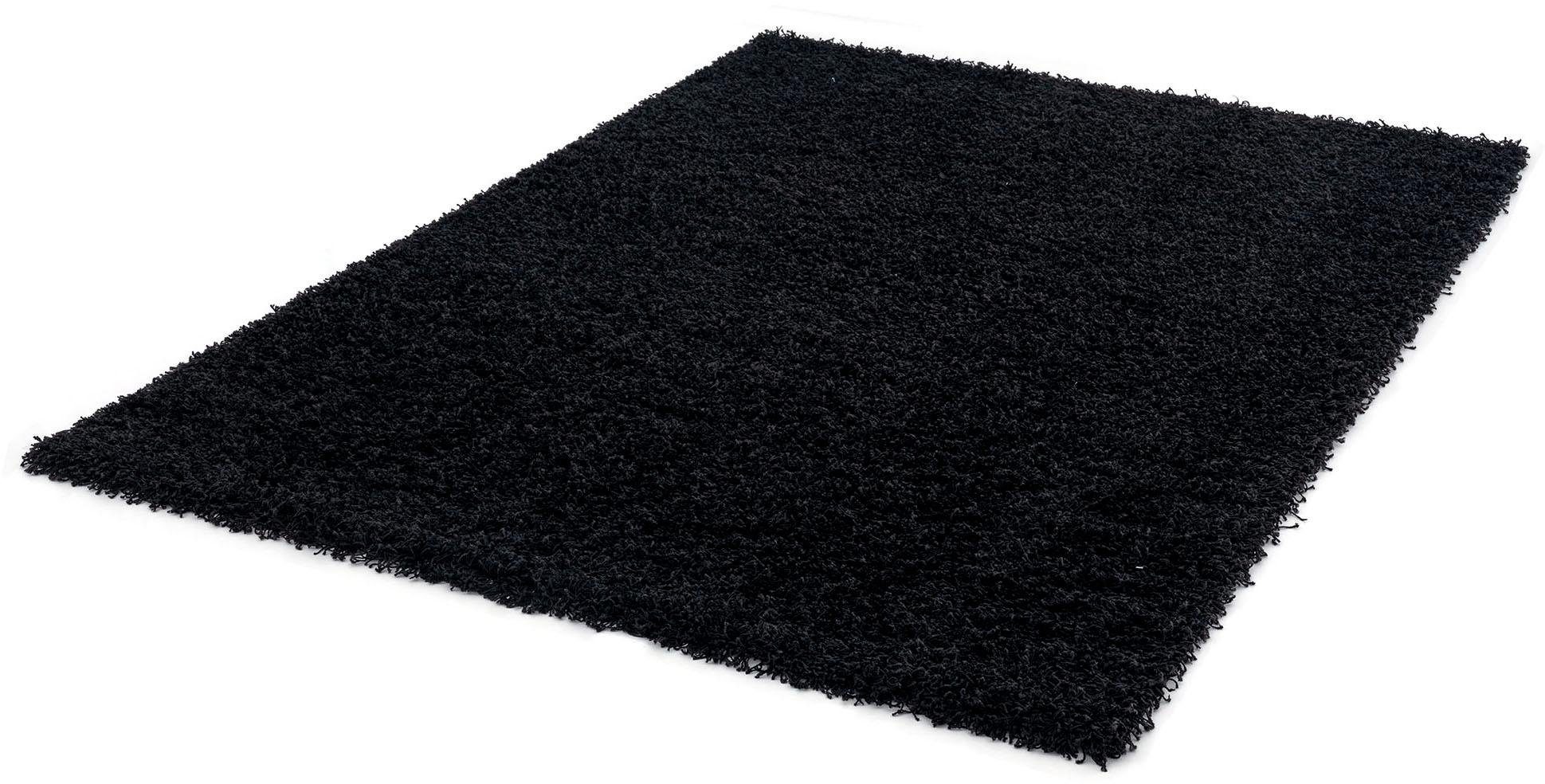 SANAT HALI Hoogpolig vloerkleed LOCA Woonkamer, lange pool, shaggy, slaapkamer hoogpolige vloerkleden maat 80x250 cm zwart