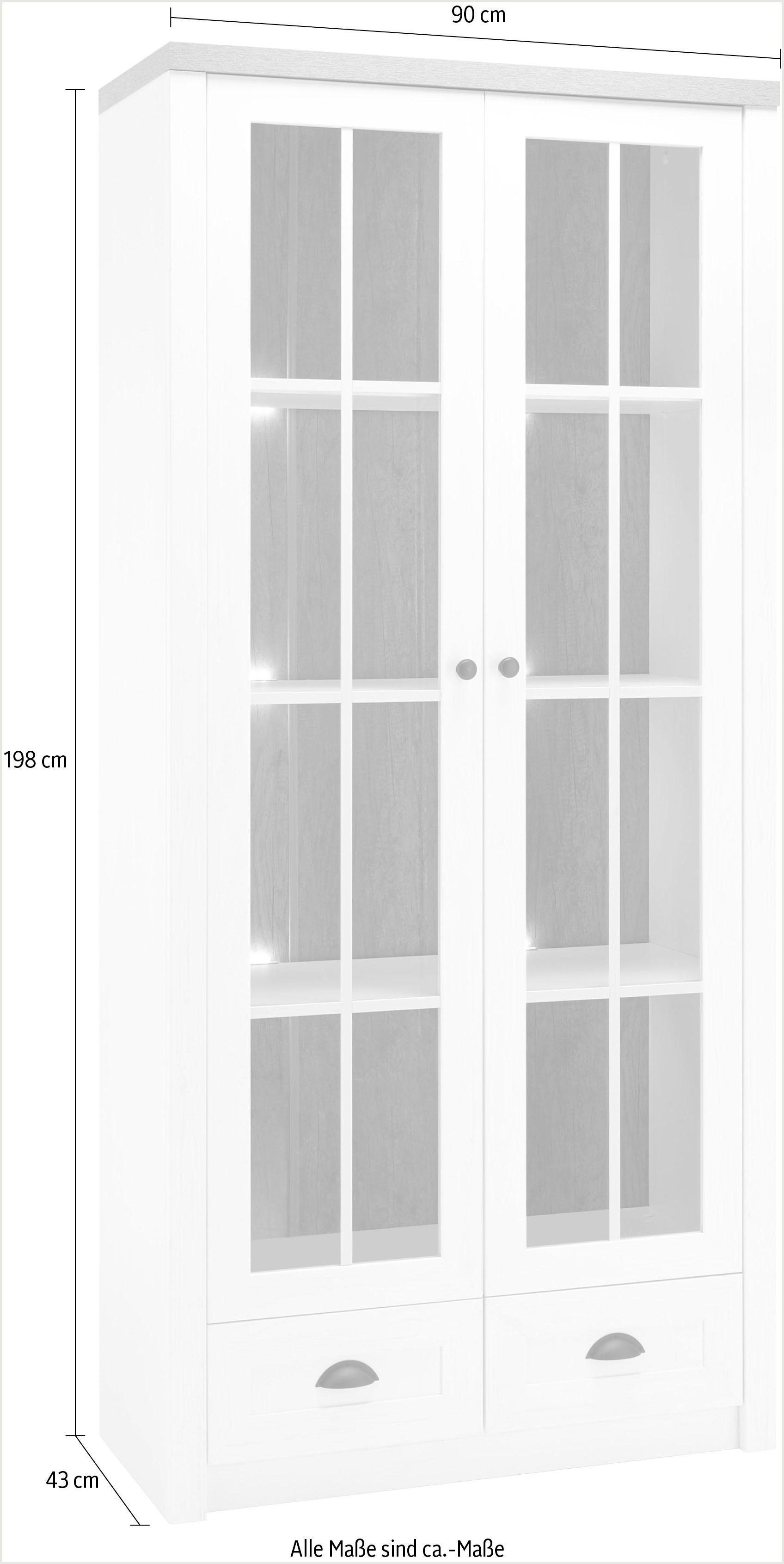 Home affaire Vitrinekast Beauvais Hoogte ca. 198 cm