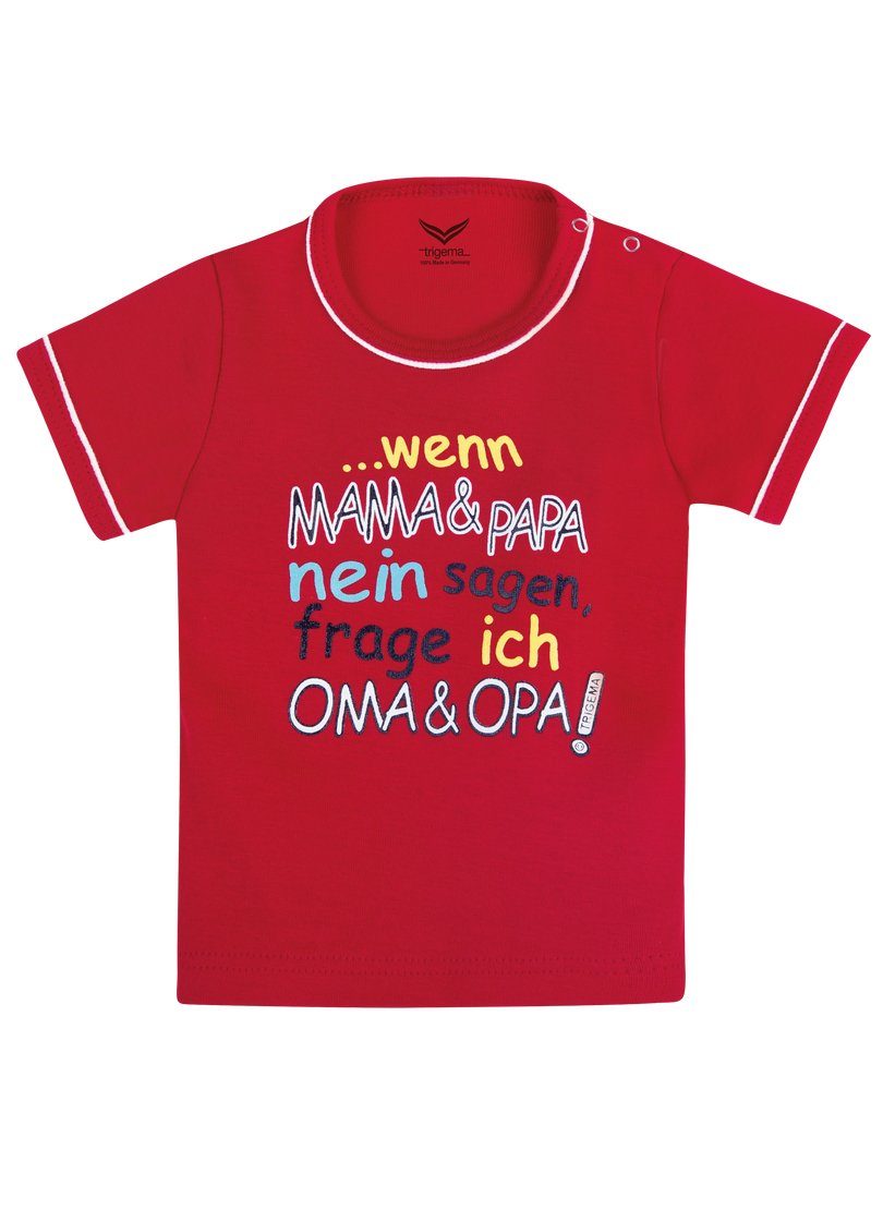 Trigema T-shirt TRIGEMA T-Shirt Oma & Opa (1-delig)