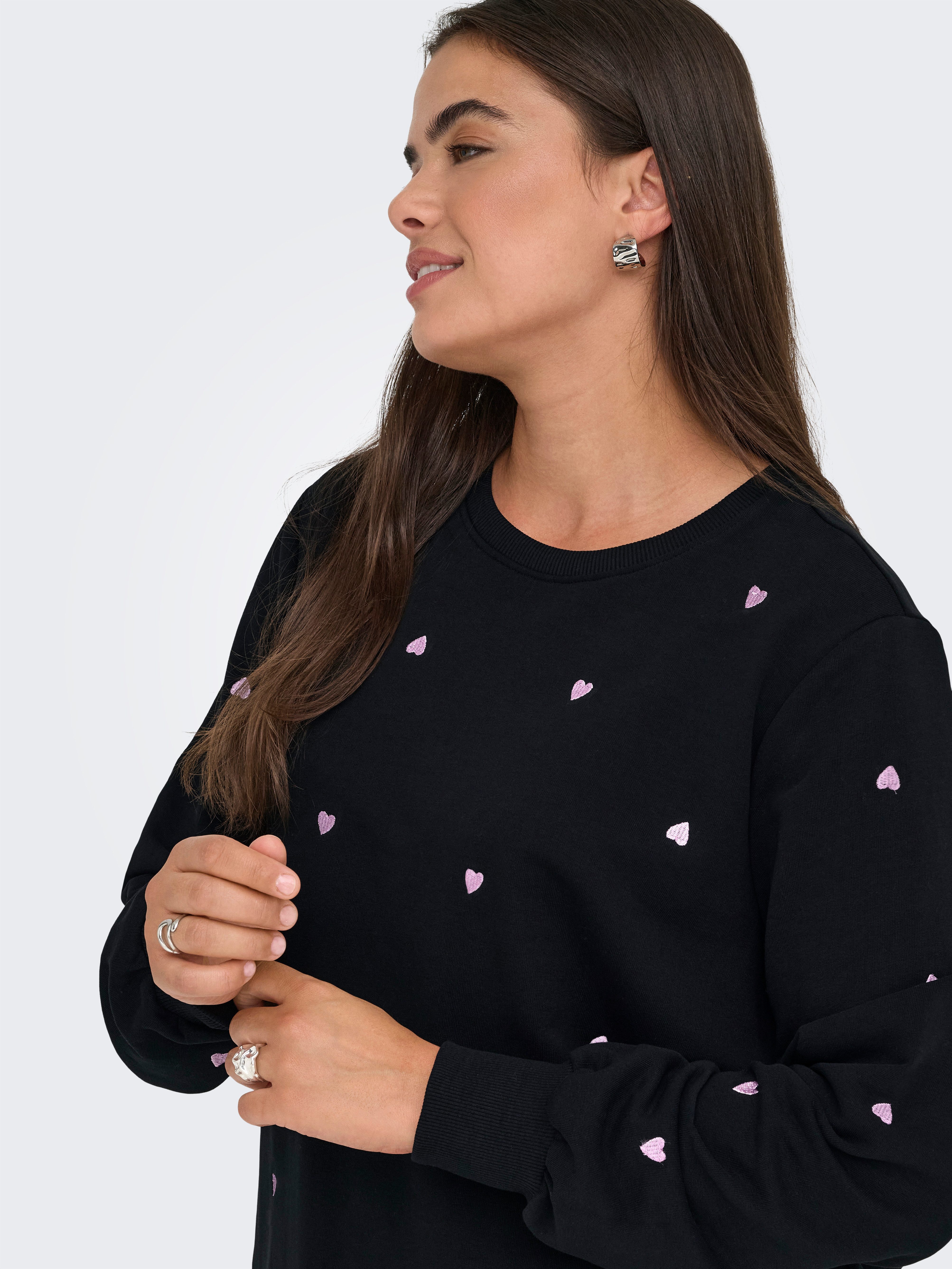 ONLY CARMAKOMA Sweatshirt CARMIA LS O-NECK SWEAT JRS