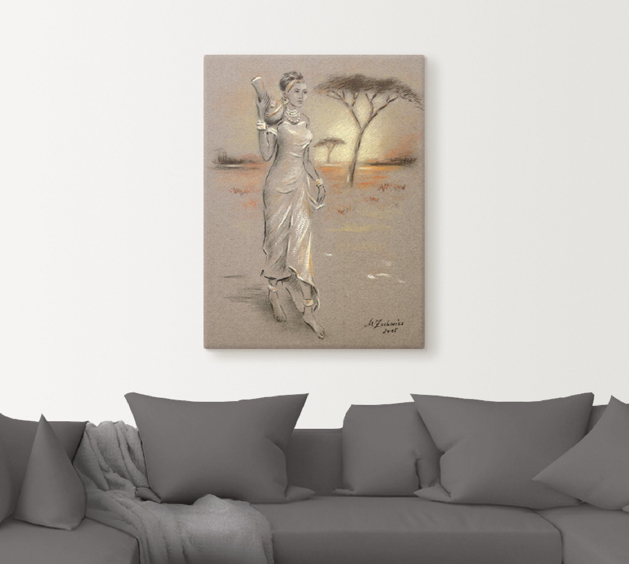Artland Artprint Afrikaanse schoonheid als artprint op linnen, poster in verschillende formaten maten