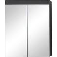 trendteam spiegelkast amanda breedte 60 cm, naar keuze met ledverlichting, badkamerkast met 2 spiegeldeuren grijs