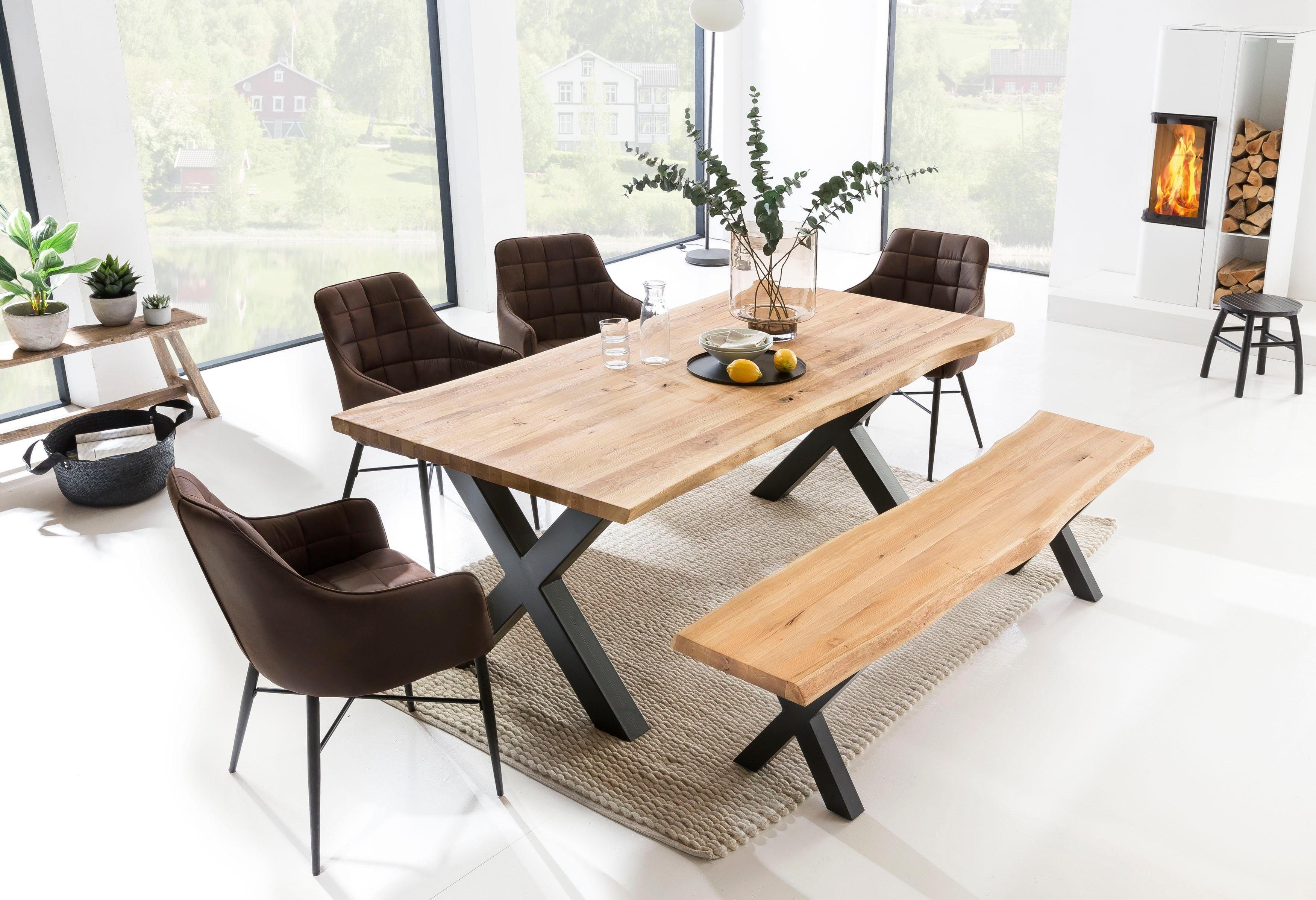 Home affaire Eettafel TRISTAN met boomrand