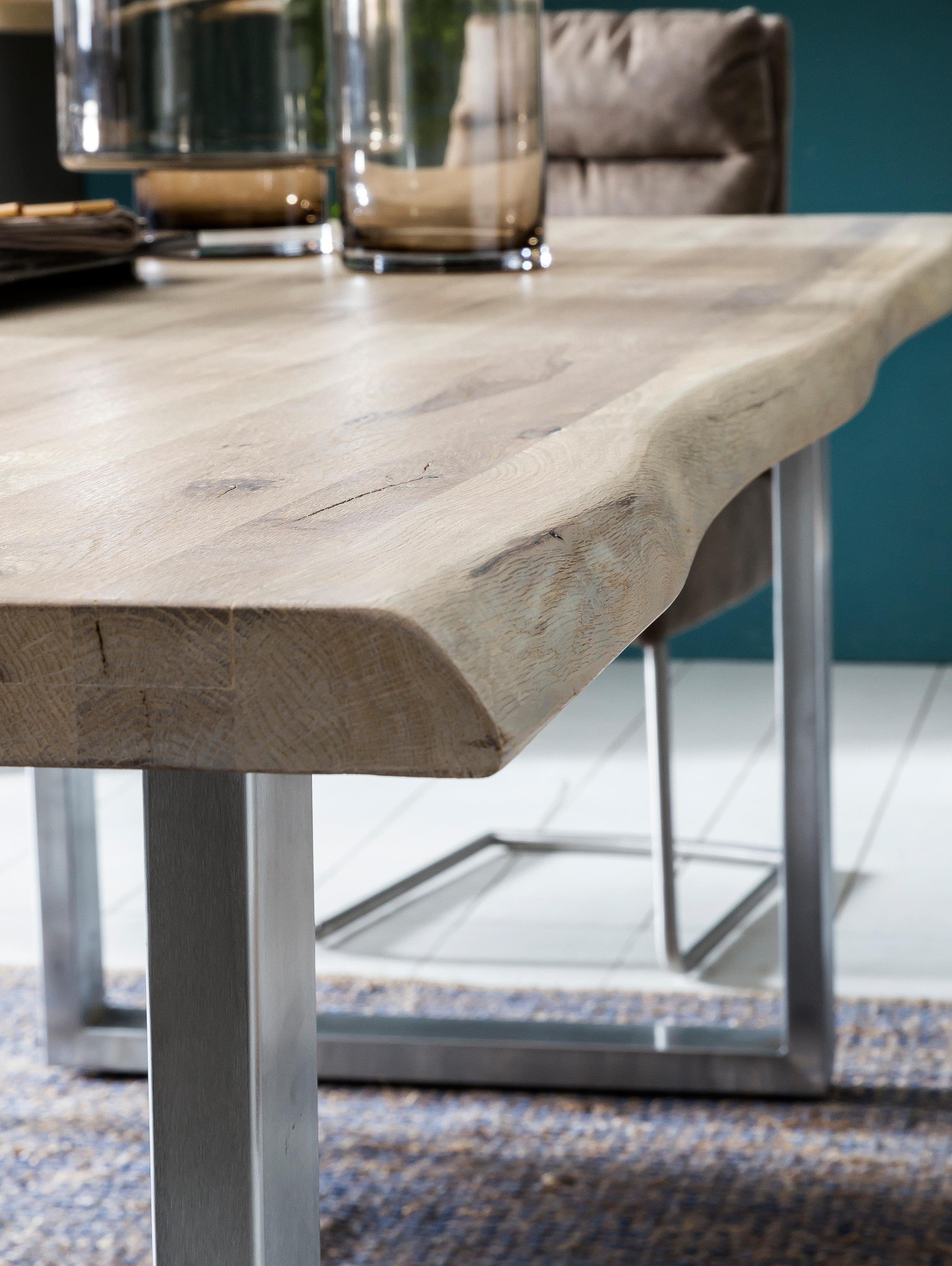 Home affaire Eettafel TRISTAN Massief eiken met boomrand