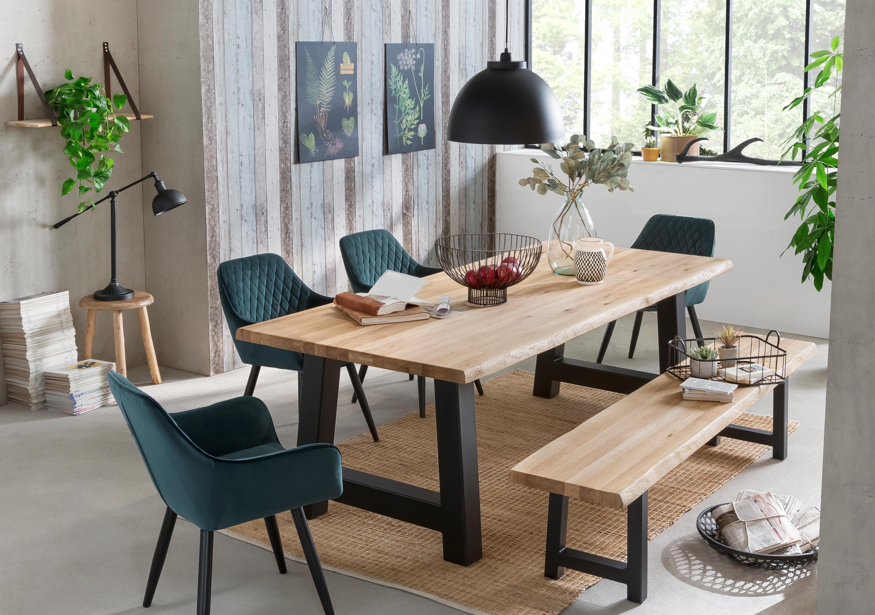 Home affaire Eettafel TRISTAN massief balkeik geolied in boomstam-look