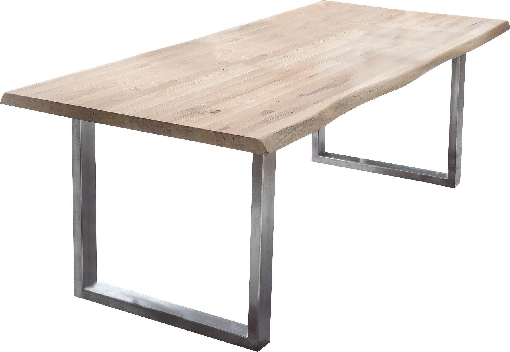 Home affaire Eettafel TRISTAN Massief eiken met boomrand
