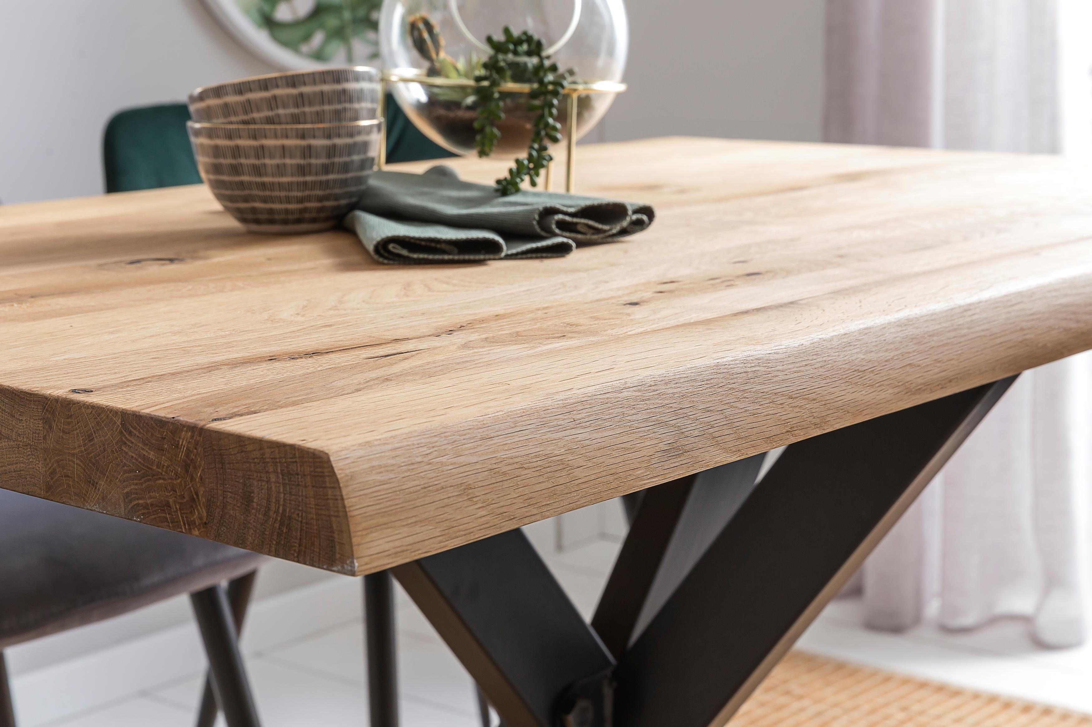 Home affaire Eettafel TRISTAN met modern spider-frame en schaaldeel