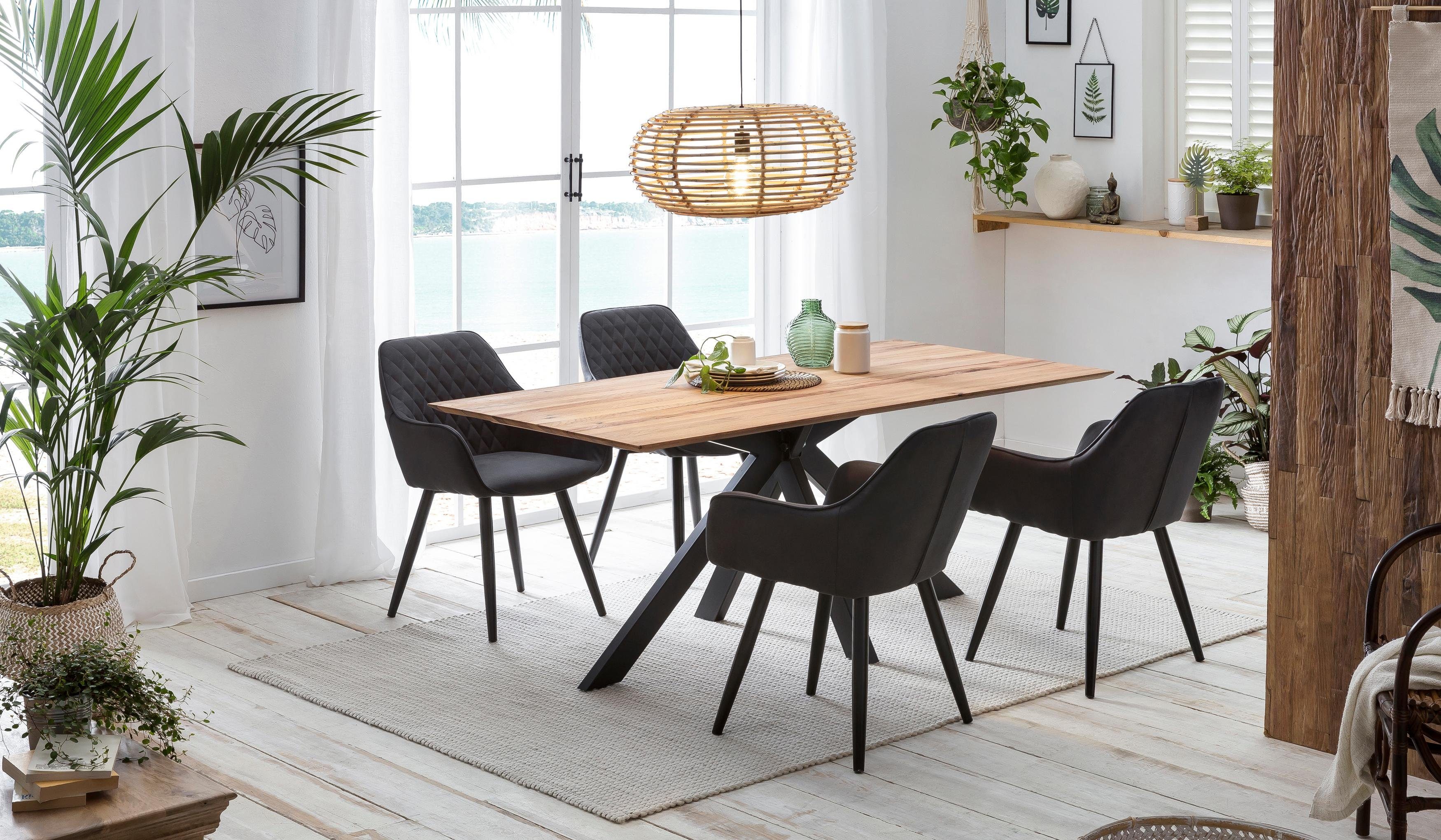 Home affaire Eettafel Montreal met elegante zwitserse rand