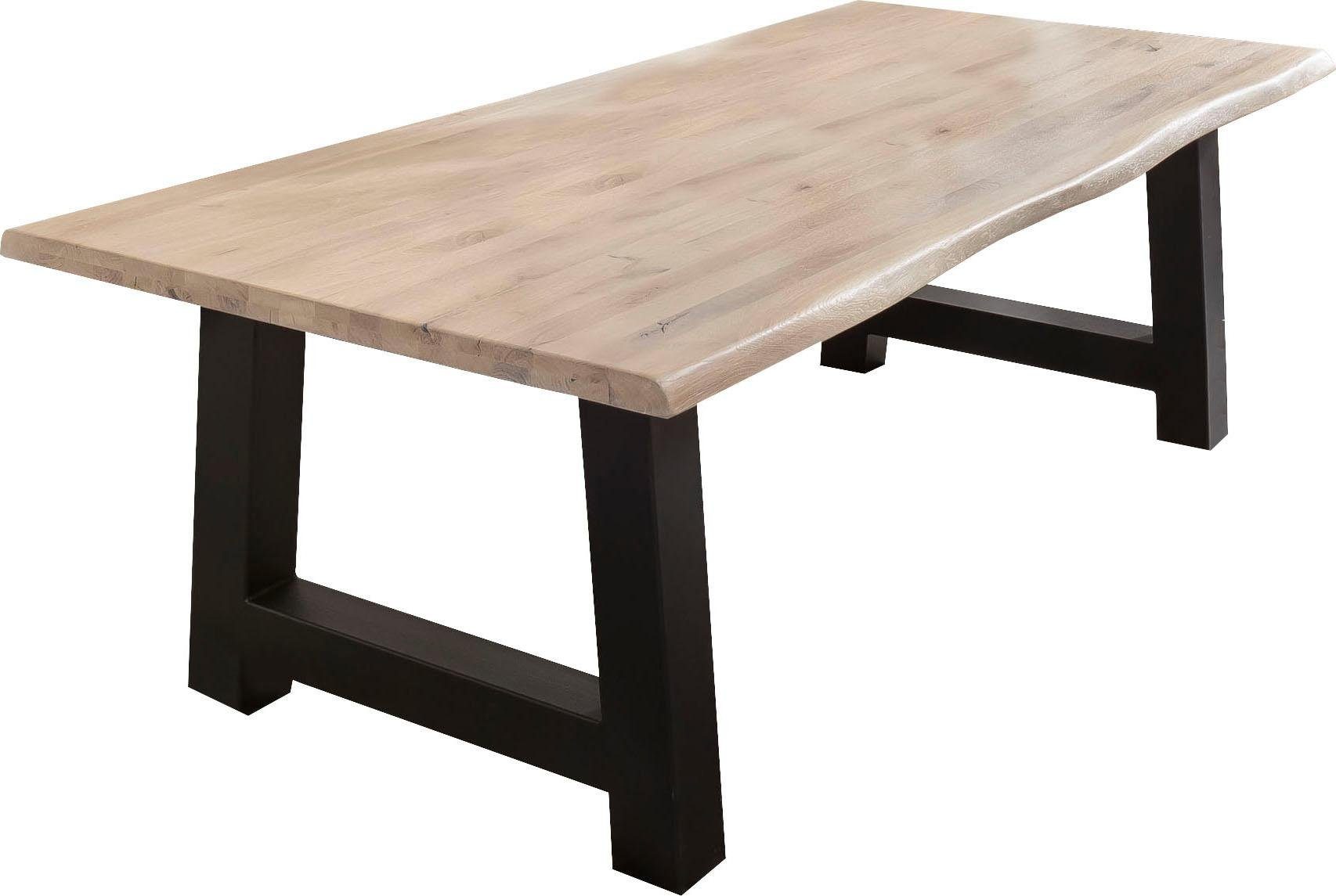 Home affaire Eettafel TRISTAN massief balkeik geolied in boomstam-look