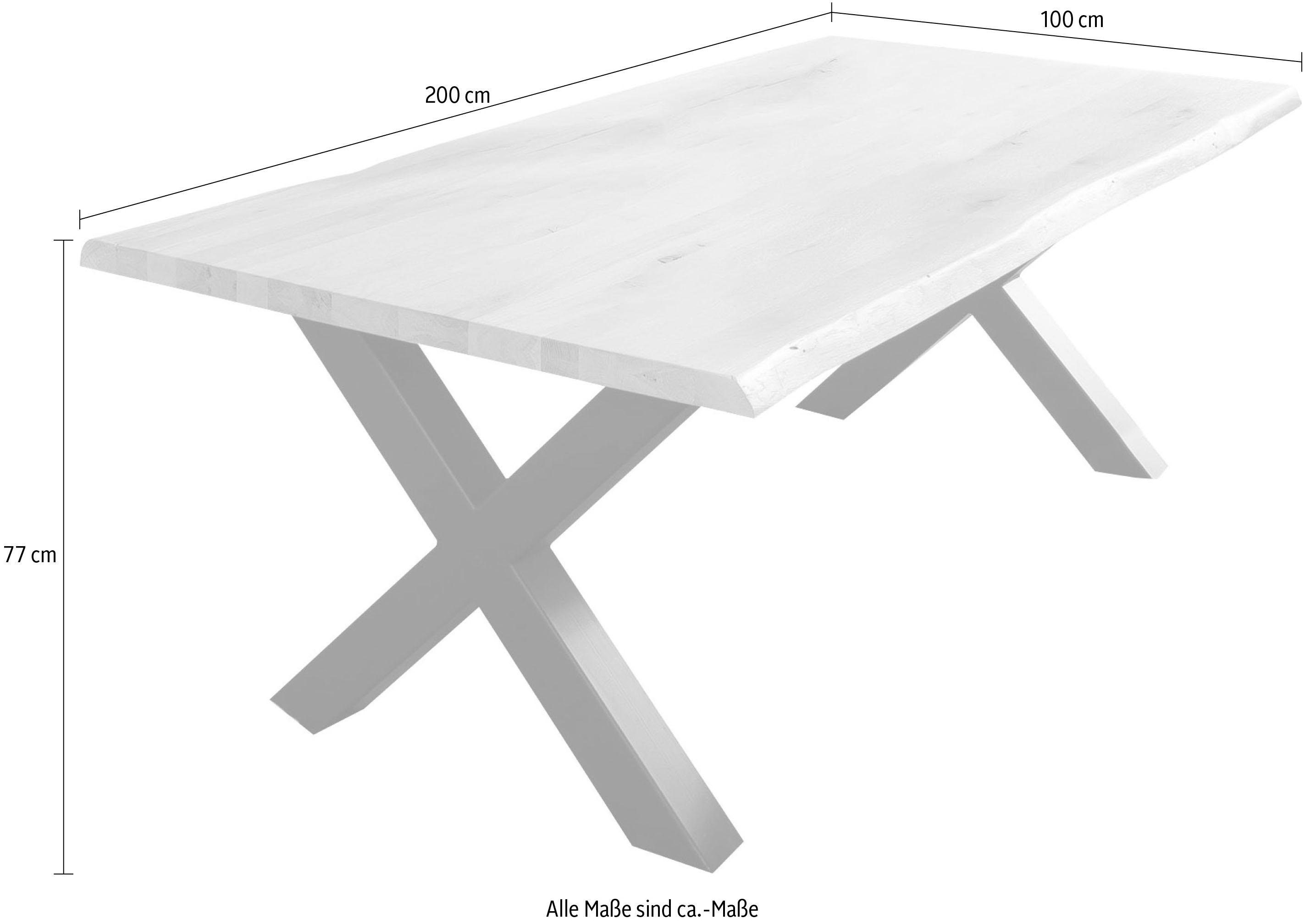 Home affaire Eettafel TRISTAN met boomrand (3 stuks)