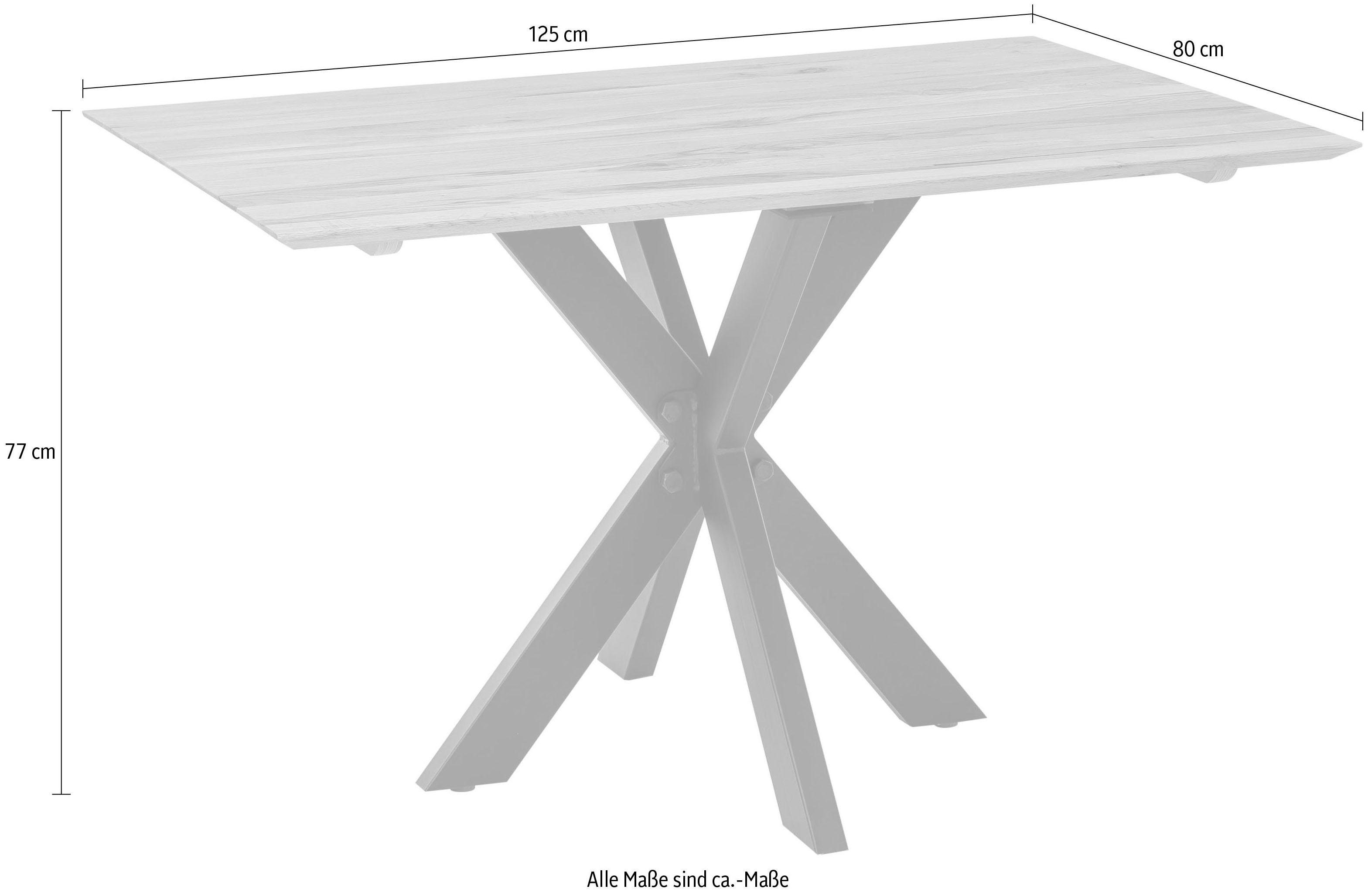 Home affaire Eettafel Montreal met elegante zwitserse rand